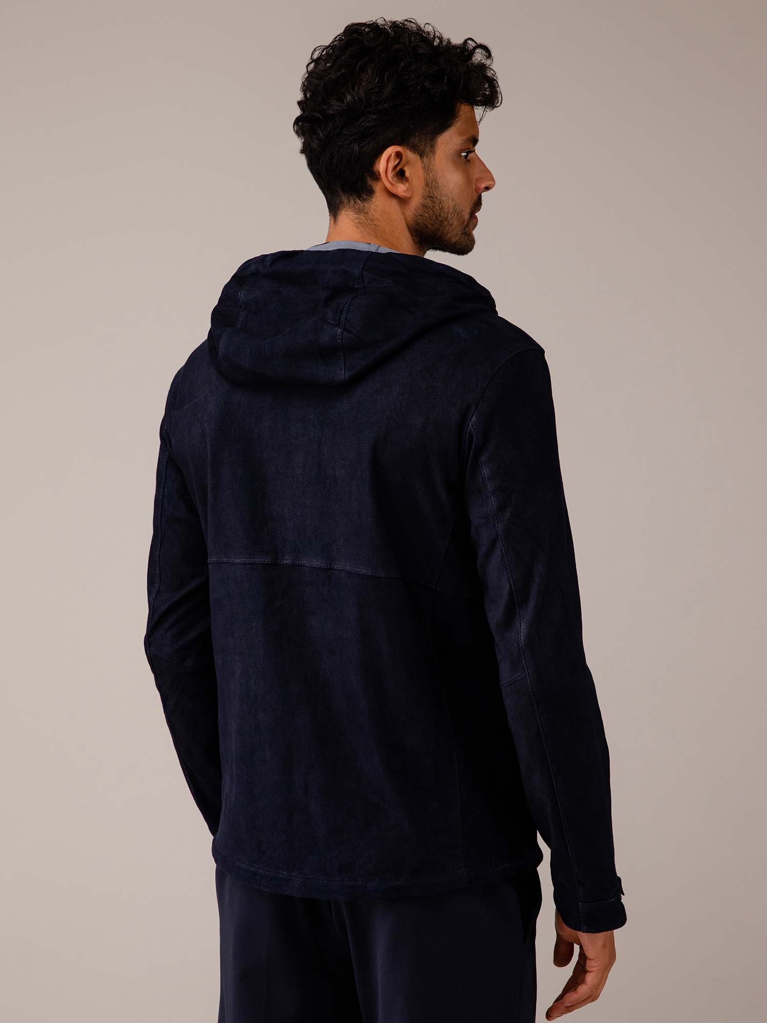 Detailansicht von Lederjacke von GIORGIO BRATO