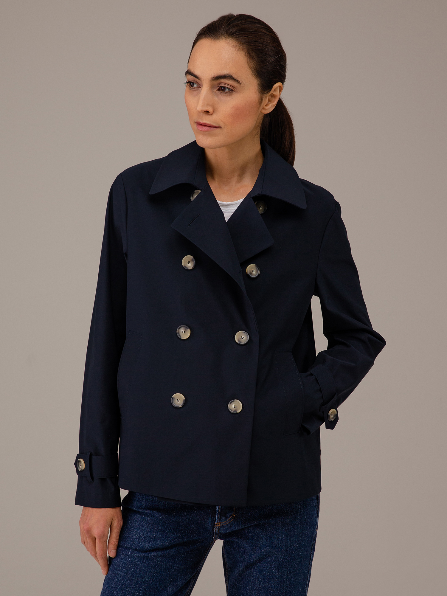 Detailansicht von Kurzer Caban von HARRIS WHARF LONDON