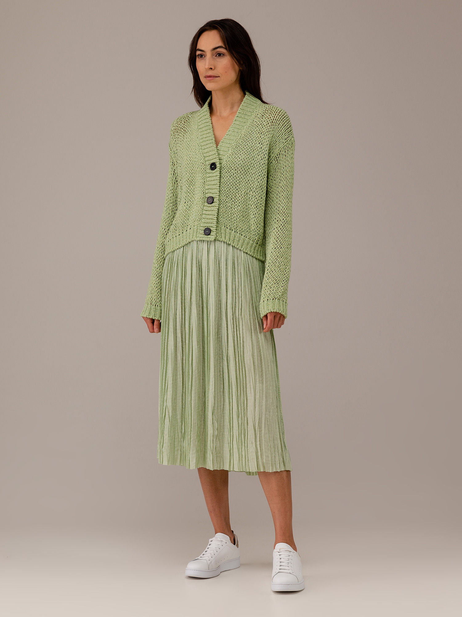 Detailansicht von Strickjacke aus Baumwolle von ROBERTO COLLINA