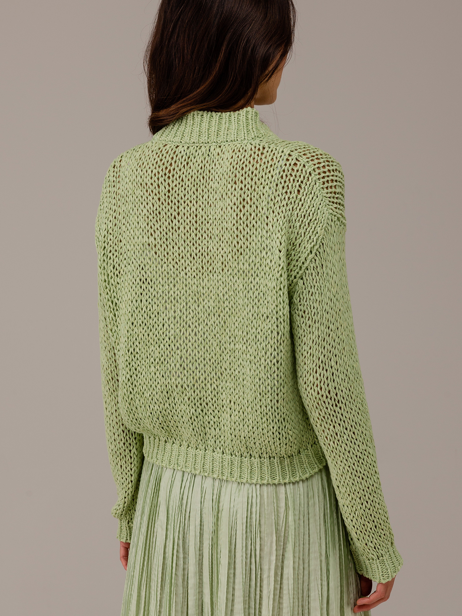 Detailansicht von Strickjacke aus Baumwolle von ROBERTO COLLINA