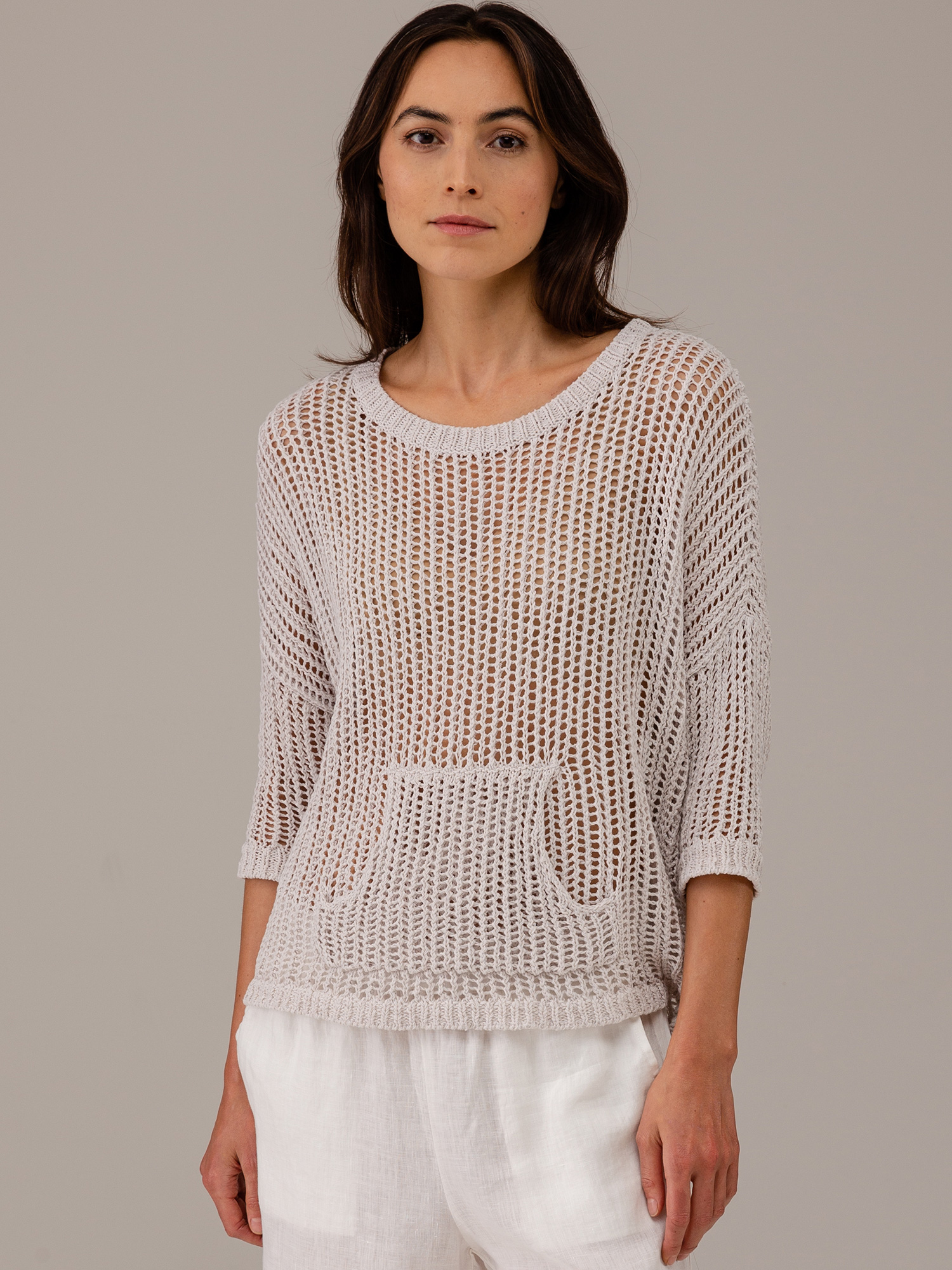 Detailansicht von Pullover aus Baumwolle mit 3/4-Arm von DANIELS