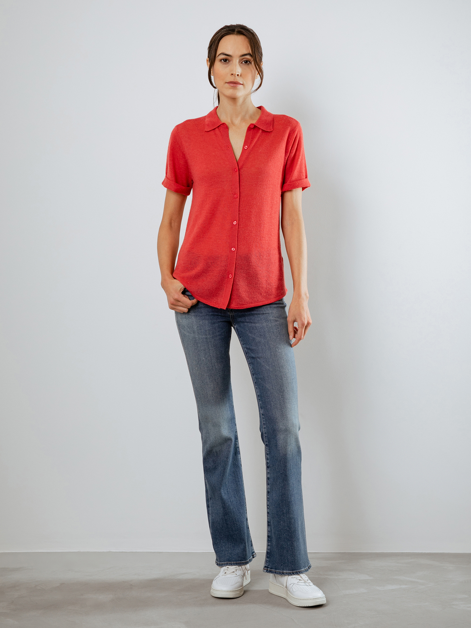 Detailansicht von Kurzarm-Pullover aus Cashmere von DANIELS