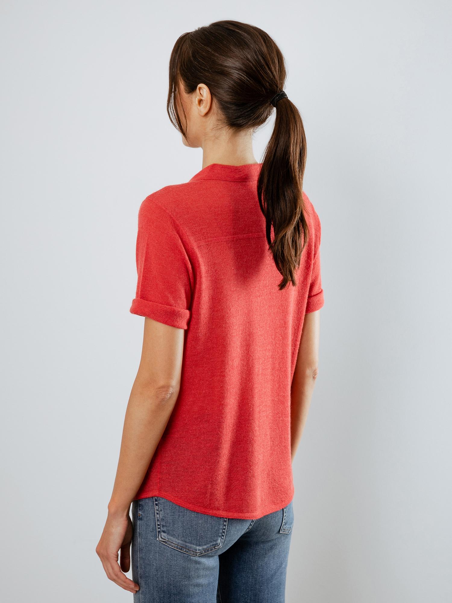 Detailansicht von Kurzarm-Pullover aus Cashmere von DANIELS