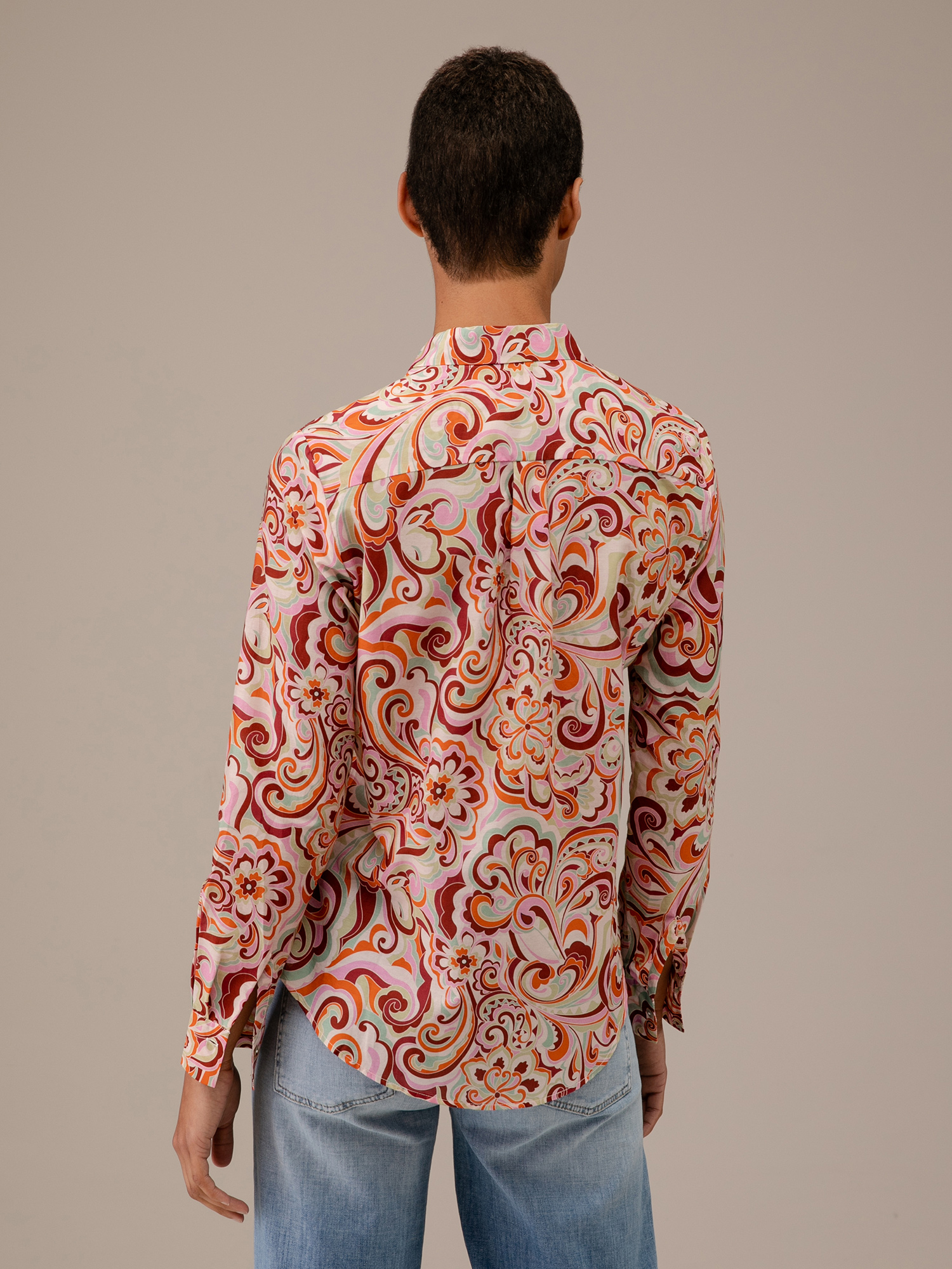 Detailansicht von Gemusterte Baumwollbluse von DANIELS