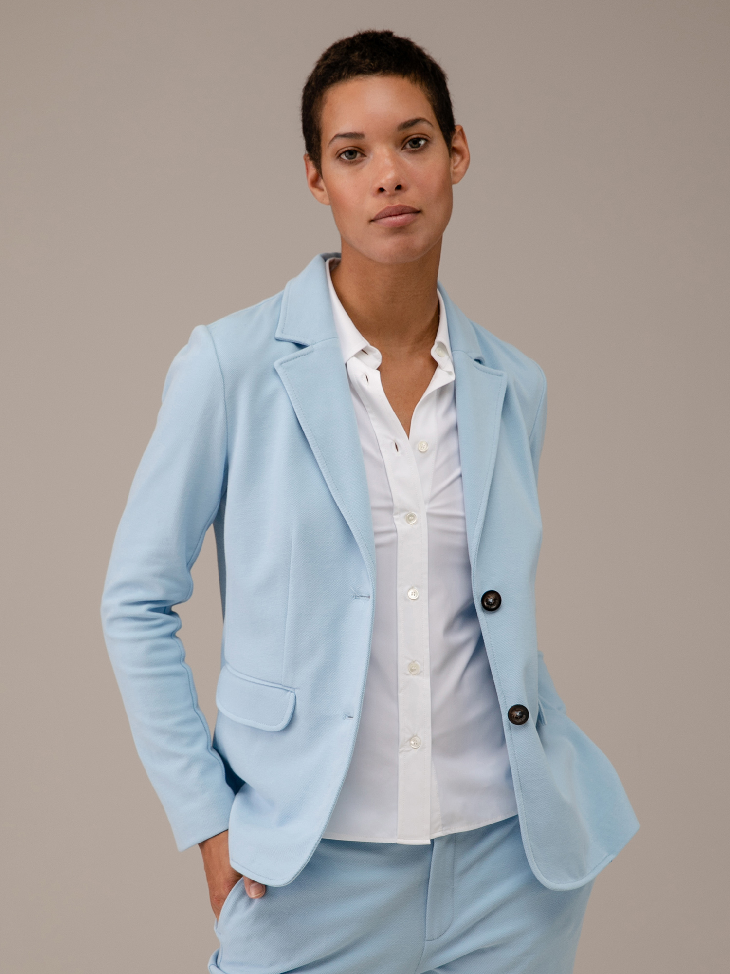 Detailansicht von Blazer aus Baumwolle von MOS MOSH