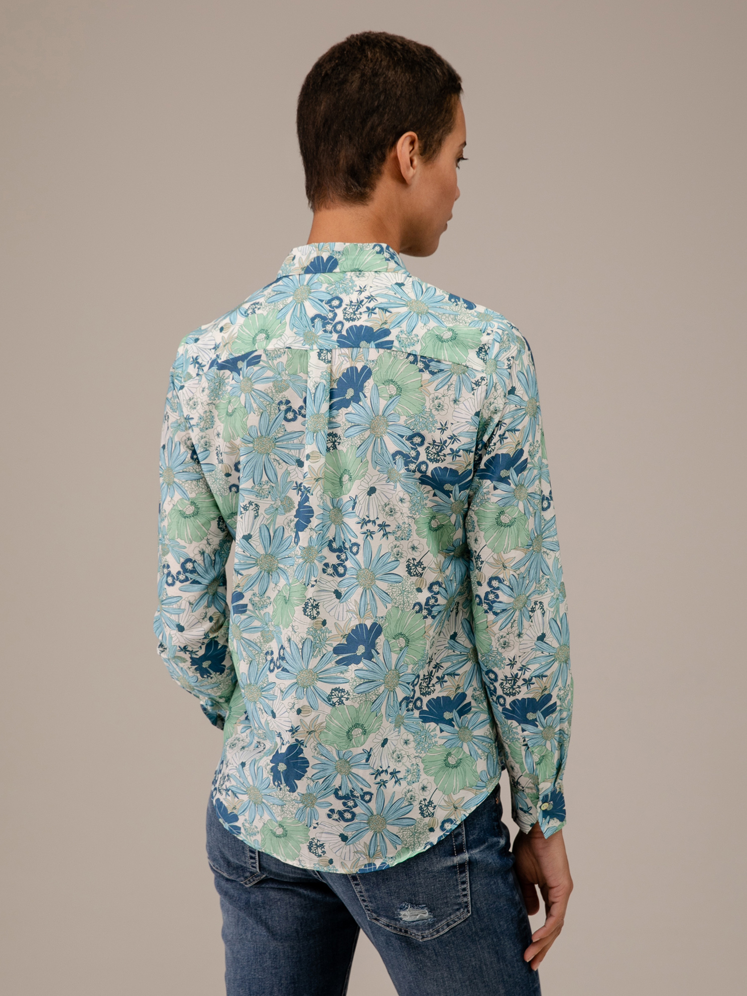 Detailansicht von Gemusterte Baumwollbluse von DANIELS