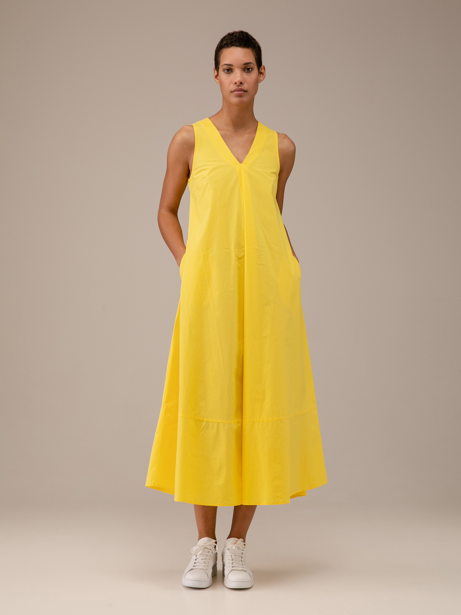 Detailansicht von Maxi-Kleid aus Baumwolle von ROBERTO COLLINA