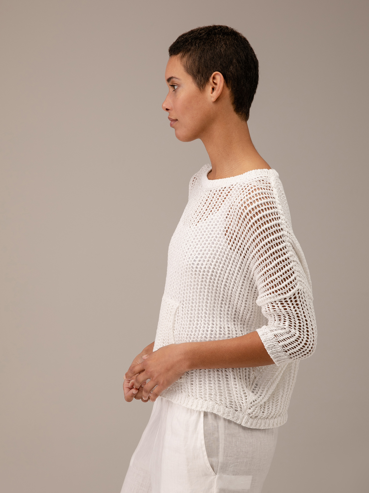 Detailansicht von Pullover aus Baumwolle mit 3/4-Arm von DANIELS