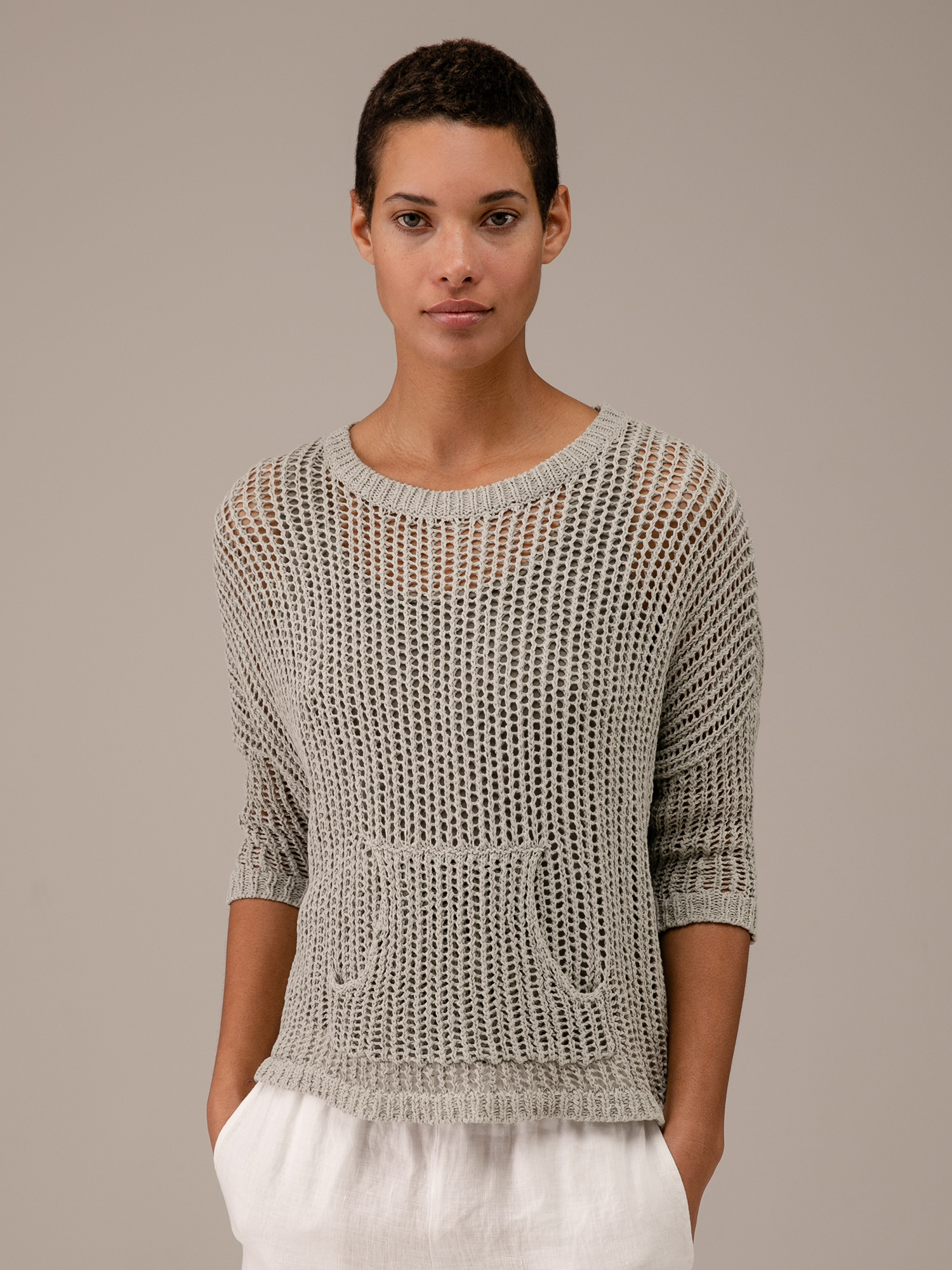 Detailansicht von Pullover aus Baumwolle mit 3/4-Arm von DANIELS