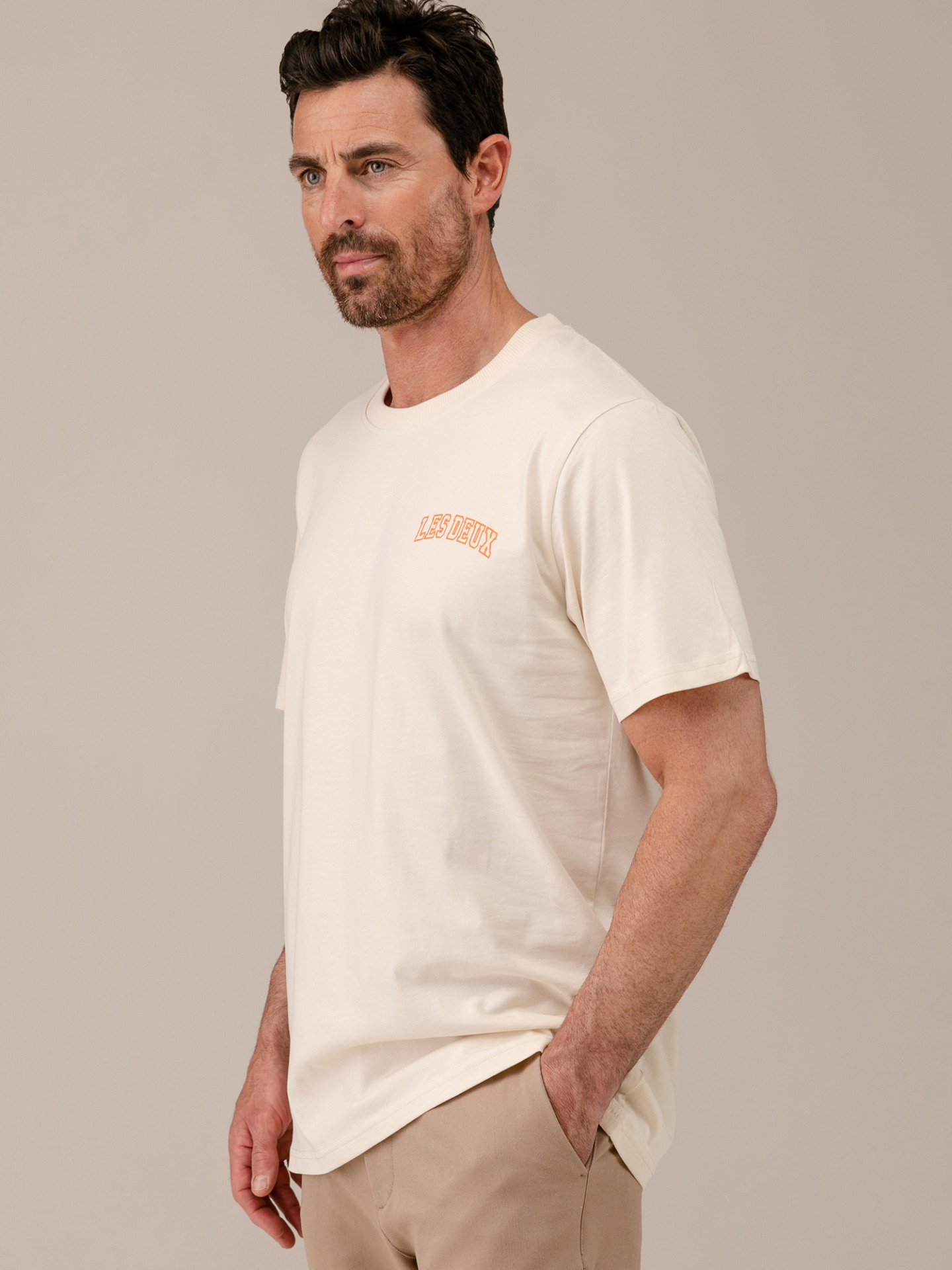 Detailansicht von T-Shirt aus Baumwolle von LES DEUX