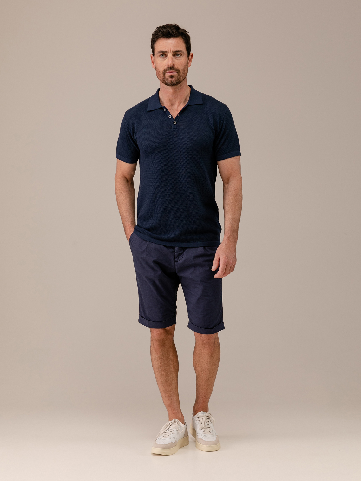 Detailansicht von Kurzarm-Poloshirt aus Baumwolle von DANIELE FIESOLI