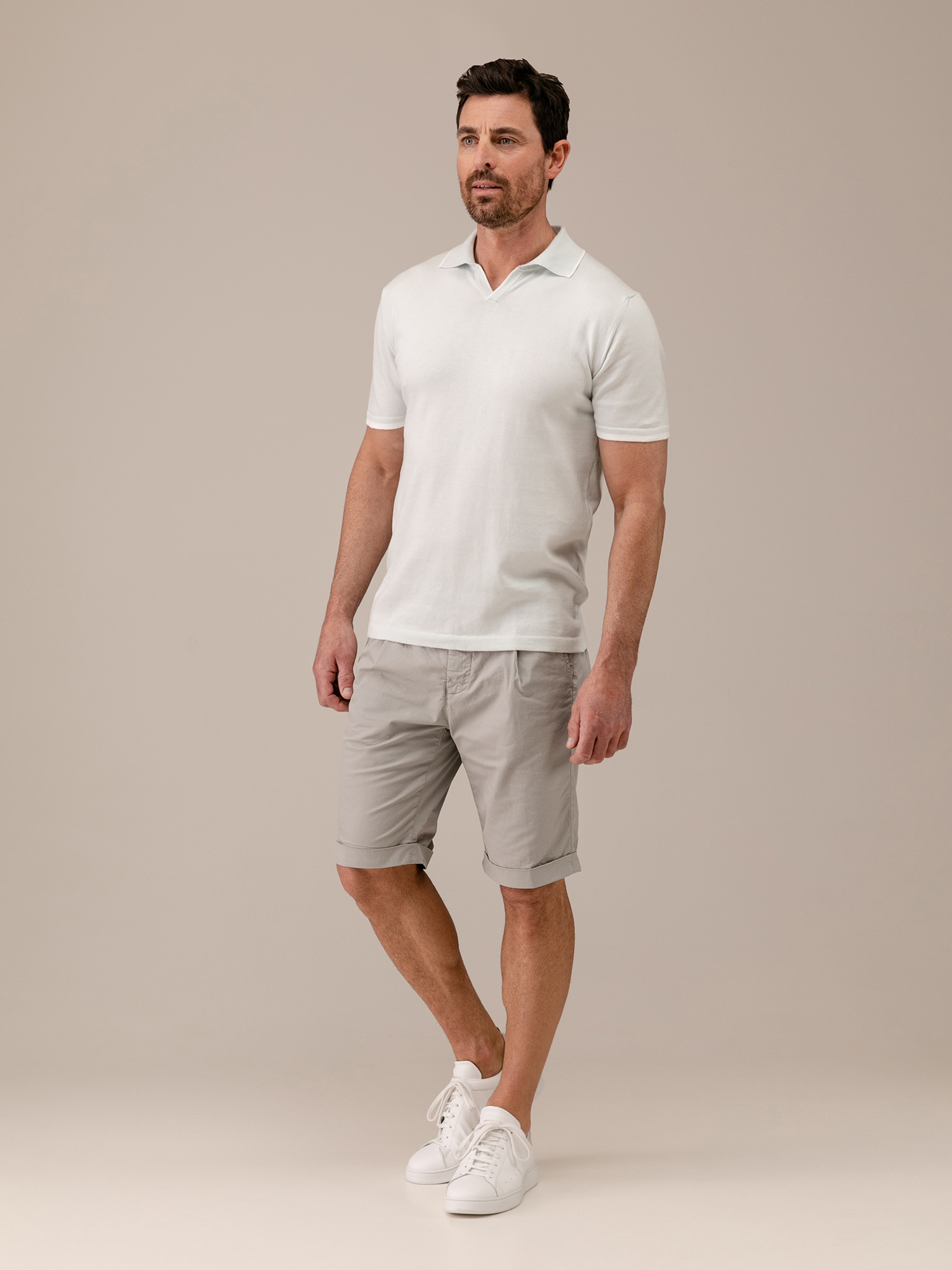 Detailansicht von Kurzarm-Poloshirt aus Baumwolle von DANIELE FIESOLI