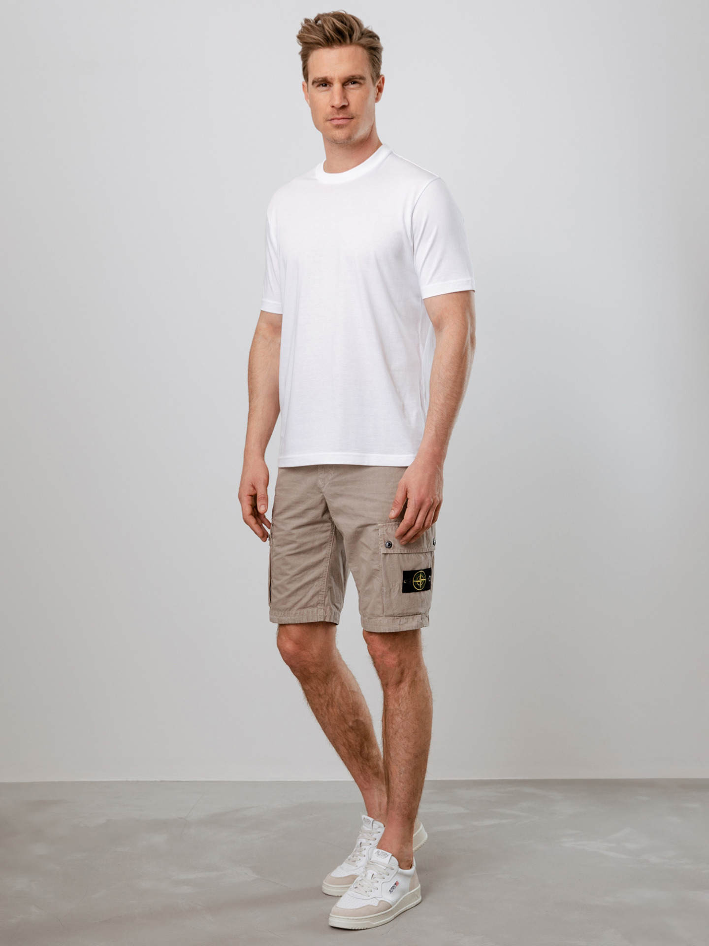Detailansicht von Bermudas aus Baumwolle von STONE ISLAND