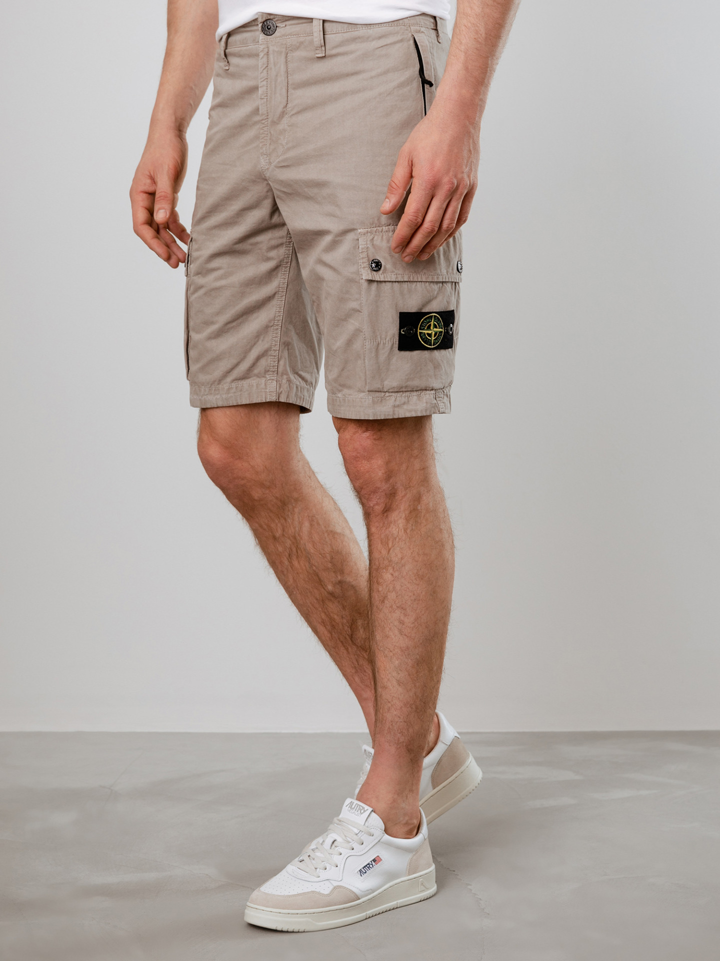 Detailansicht von Bermudas aus Baumwolle von STONE ISLAND