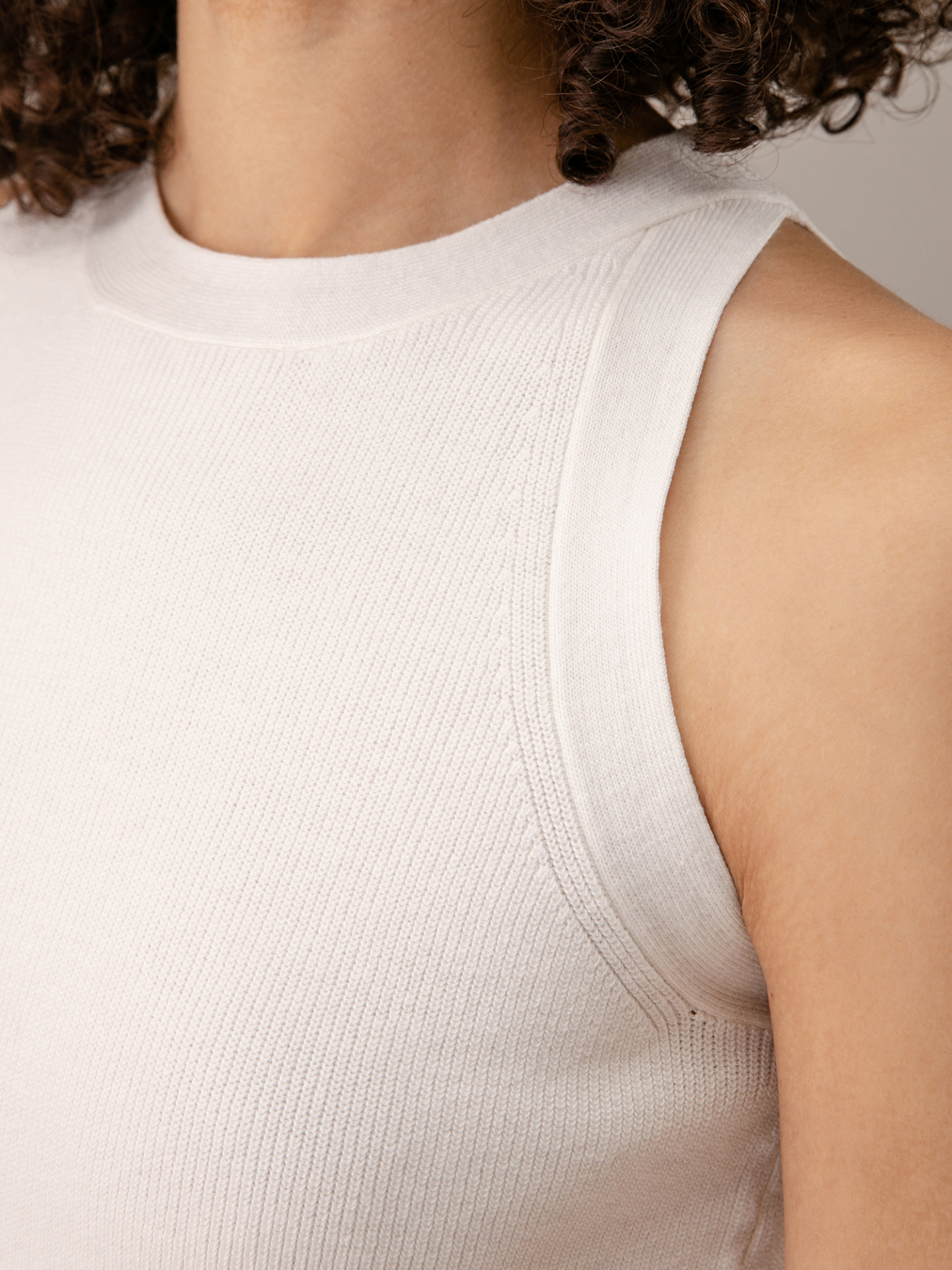 Detailansicht von Stricktop aus Baumwolle von JC SOPHIE
