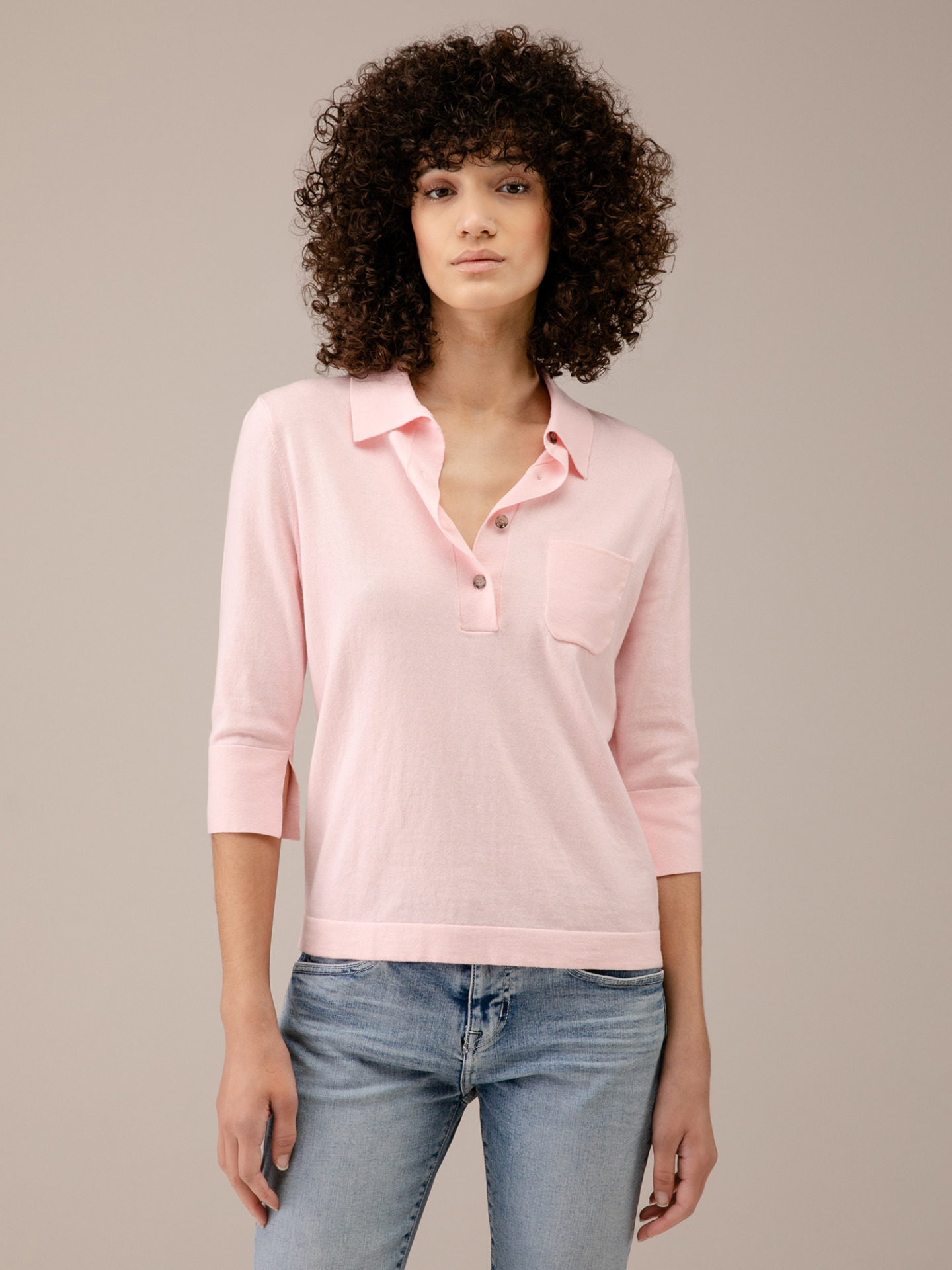 Detailansicht von Pullover aus Baumwolle mit 3/4-Arm von ALLUDE