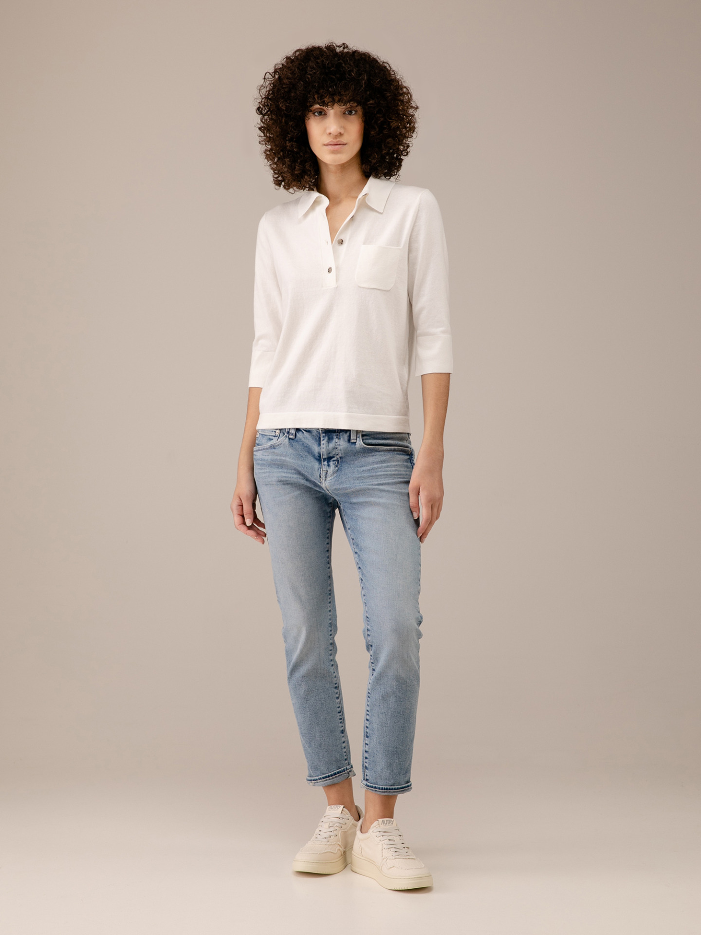 Detailansicht von Pullover aus Baumwolle mit 3/4-Arm von ALLUDE