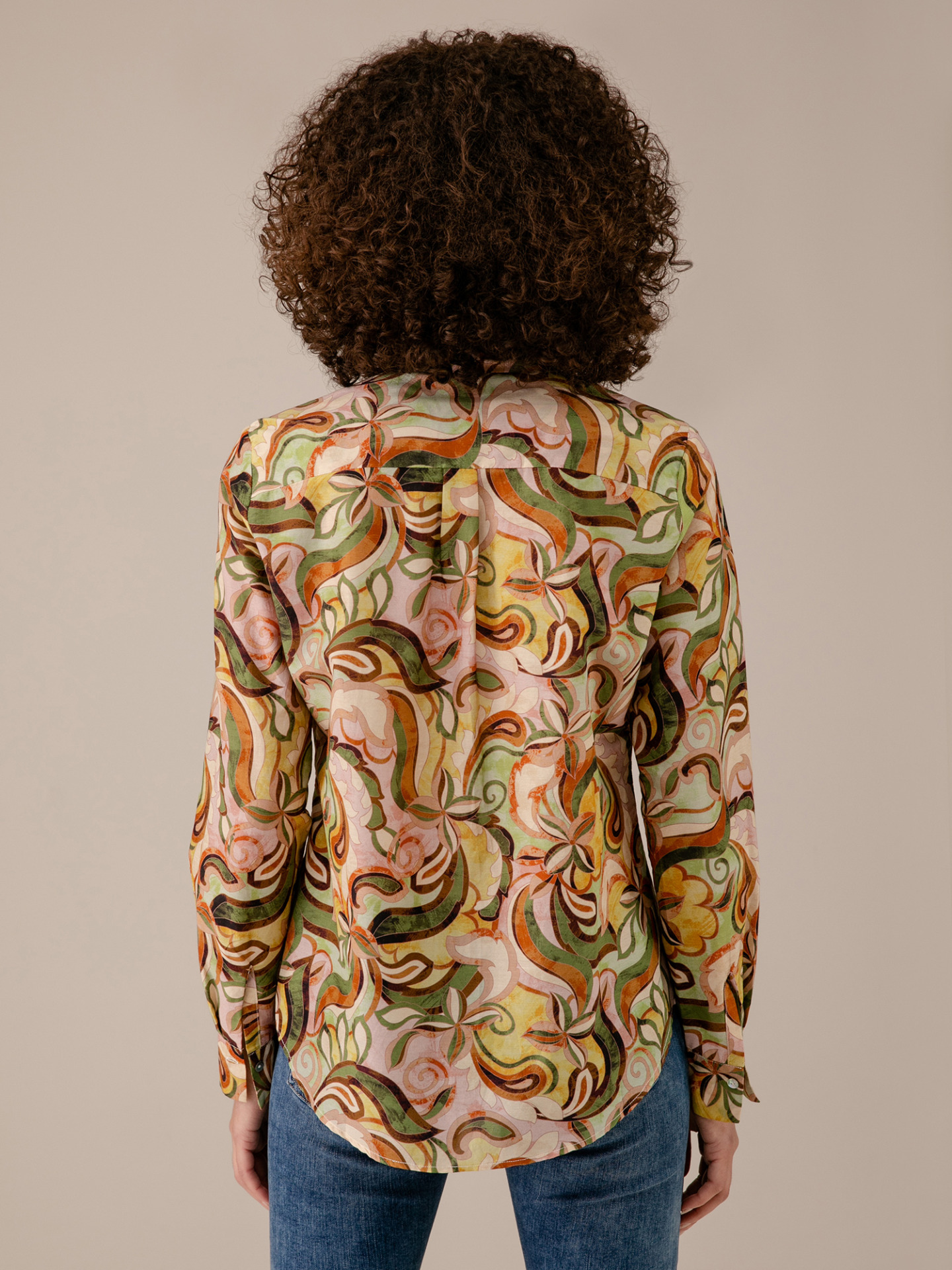 Detailansicht von Gemusterte Baumwollbluse von DANIELS