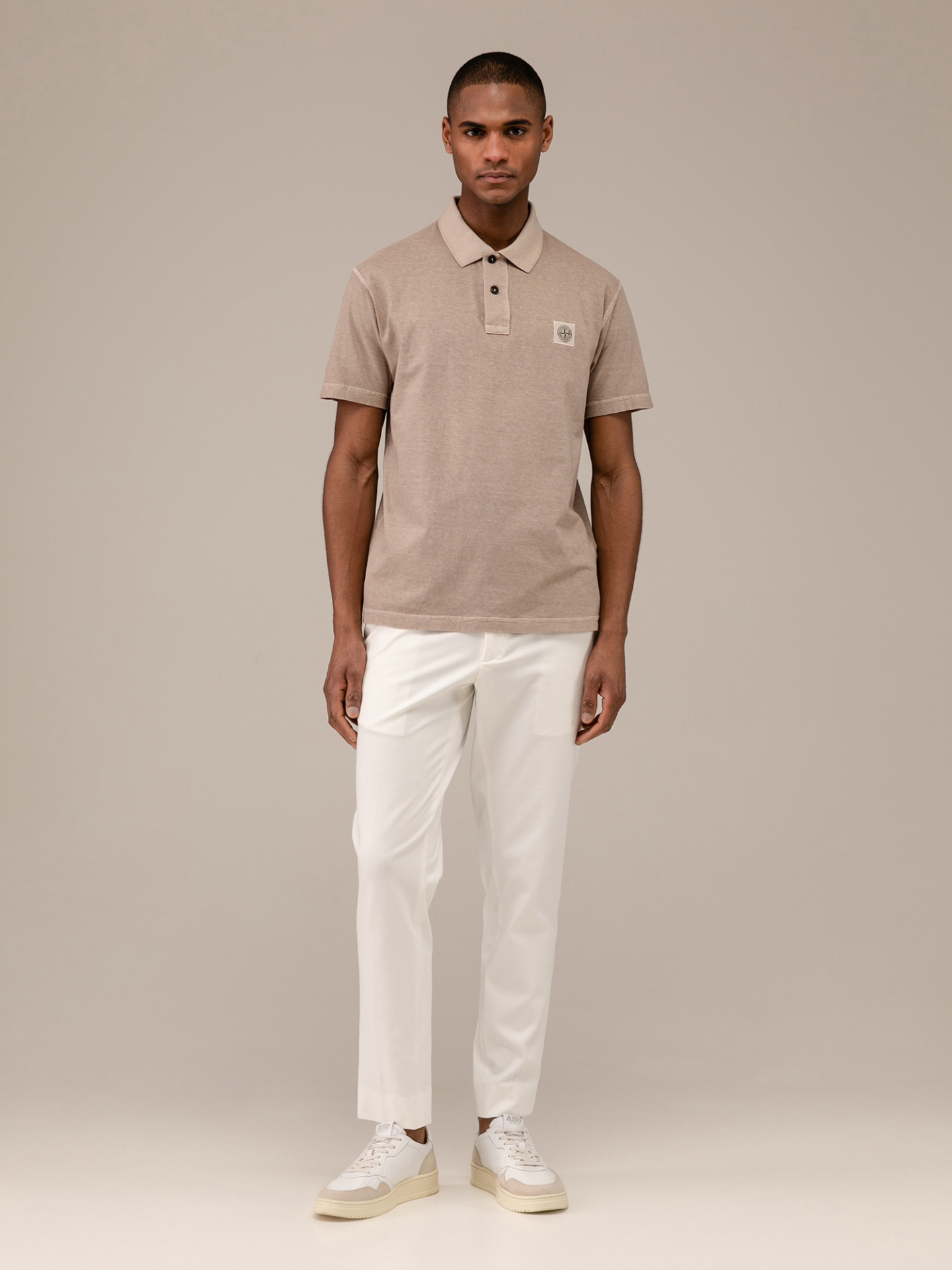 Detailansicht von Kurzarm-Poloshirt aus Baumwolle von STONE ISLAND