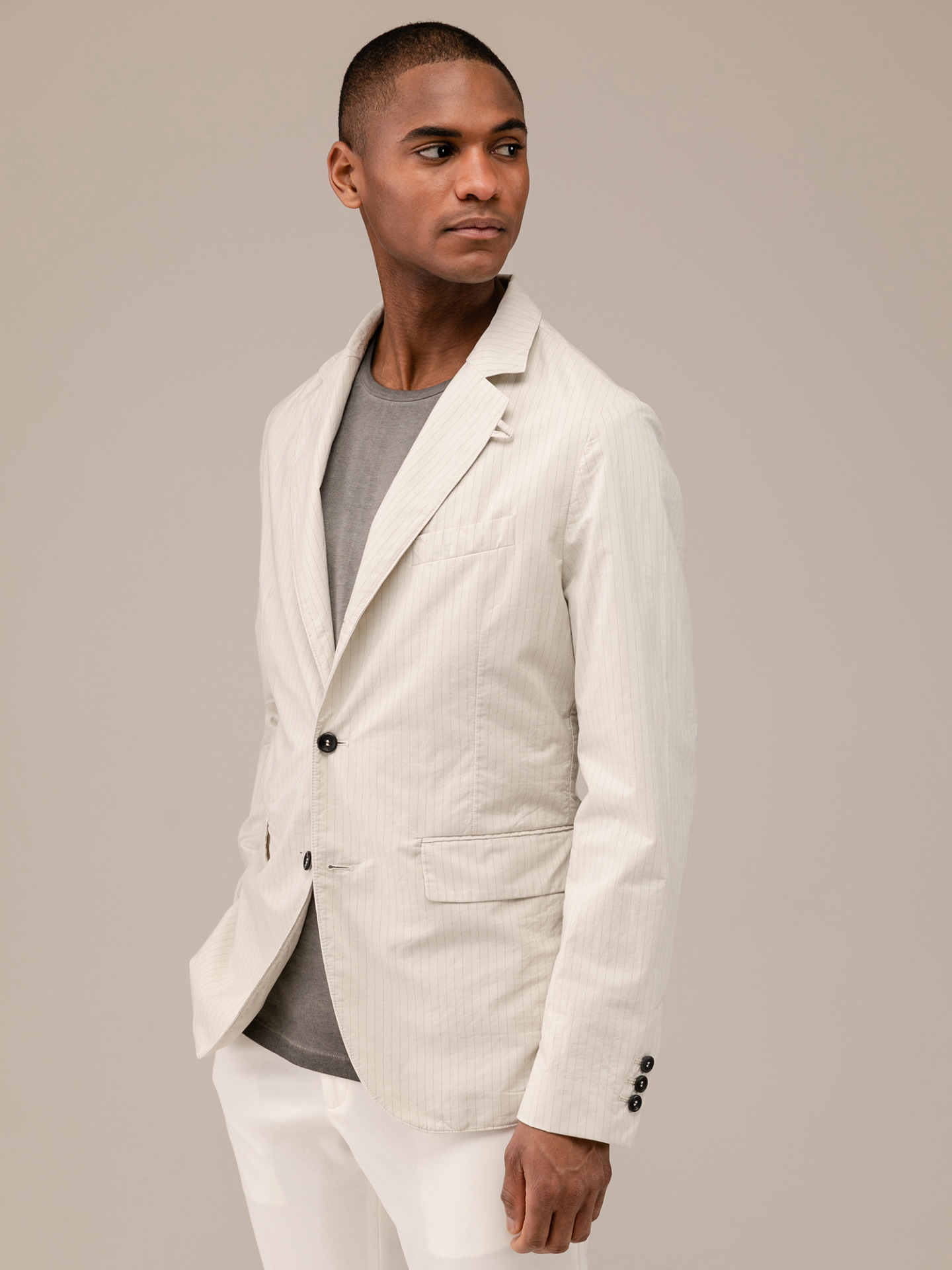 Detailansicht von Baumwollsakko von HANNES ROETHER