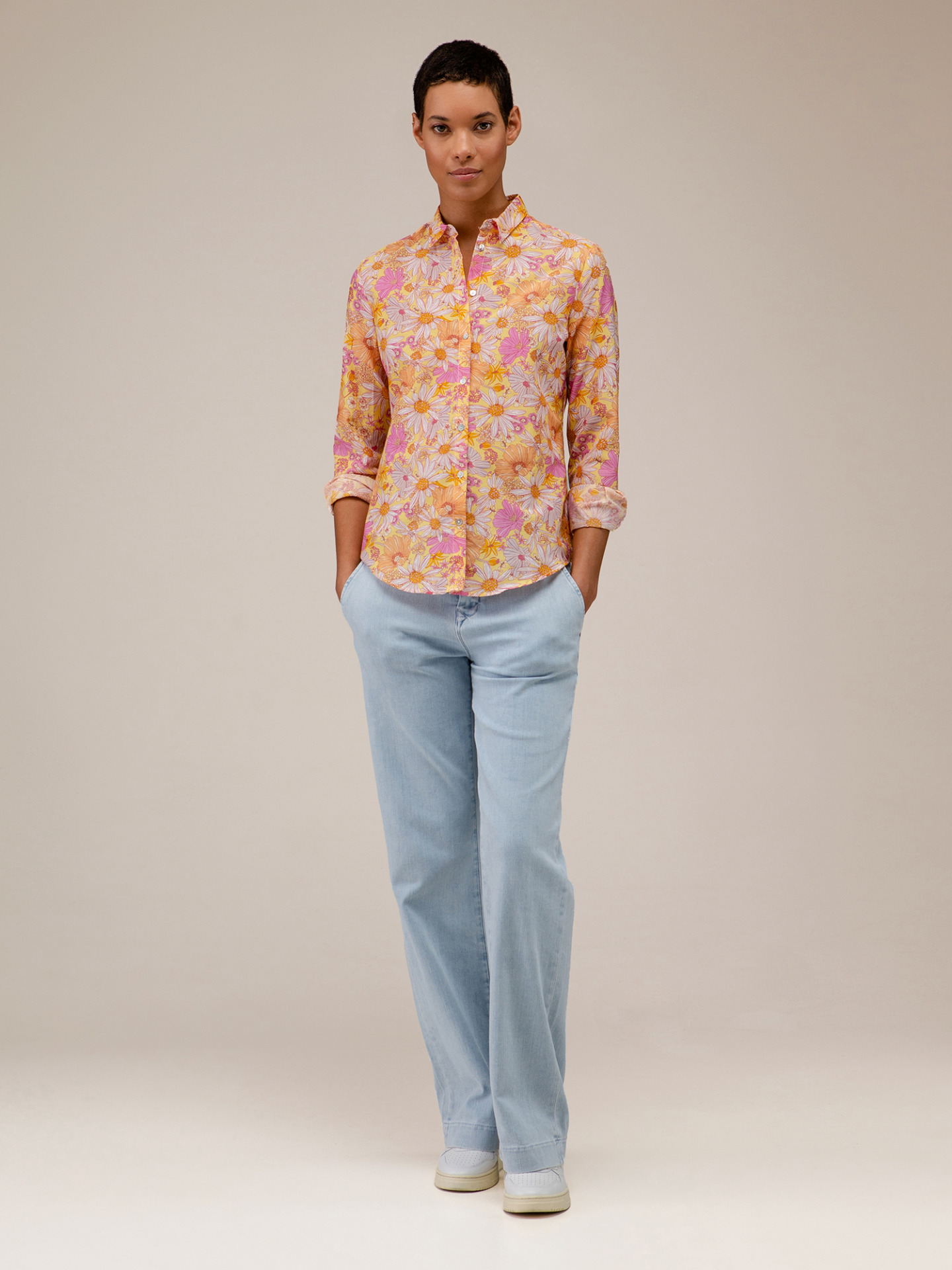 Detailansicht von Gemusterte Baumwollbluse von DANIELS