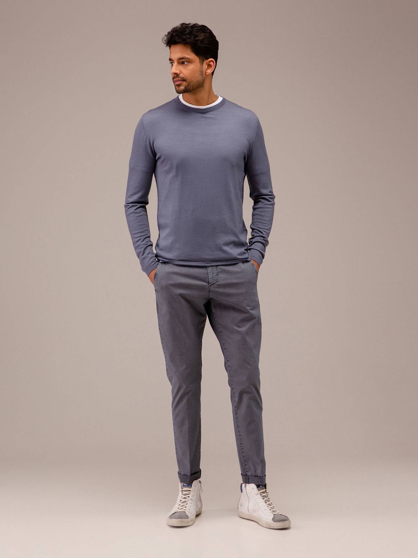 Detailansicht von Chinohose aus Baumwolle von DONDUP