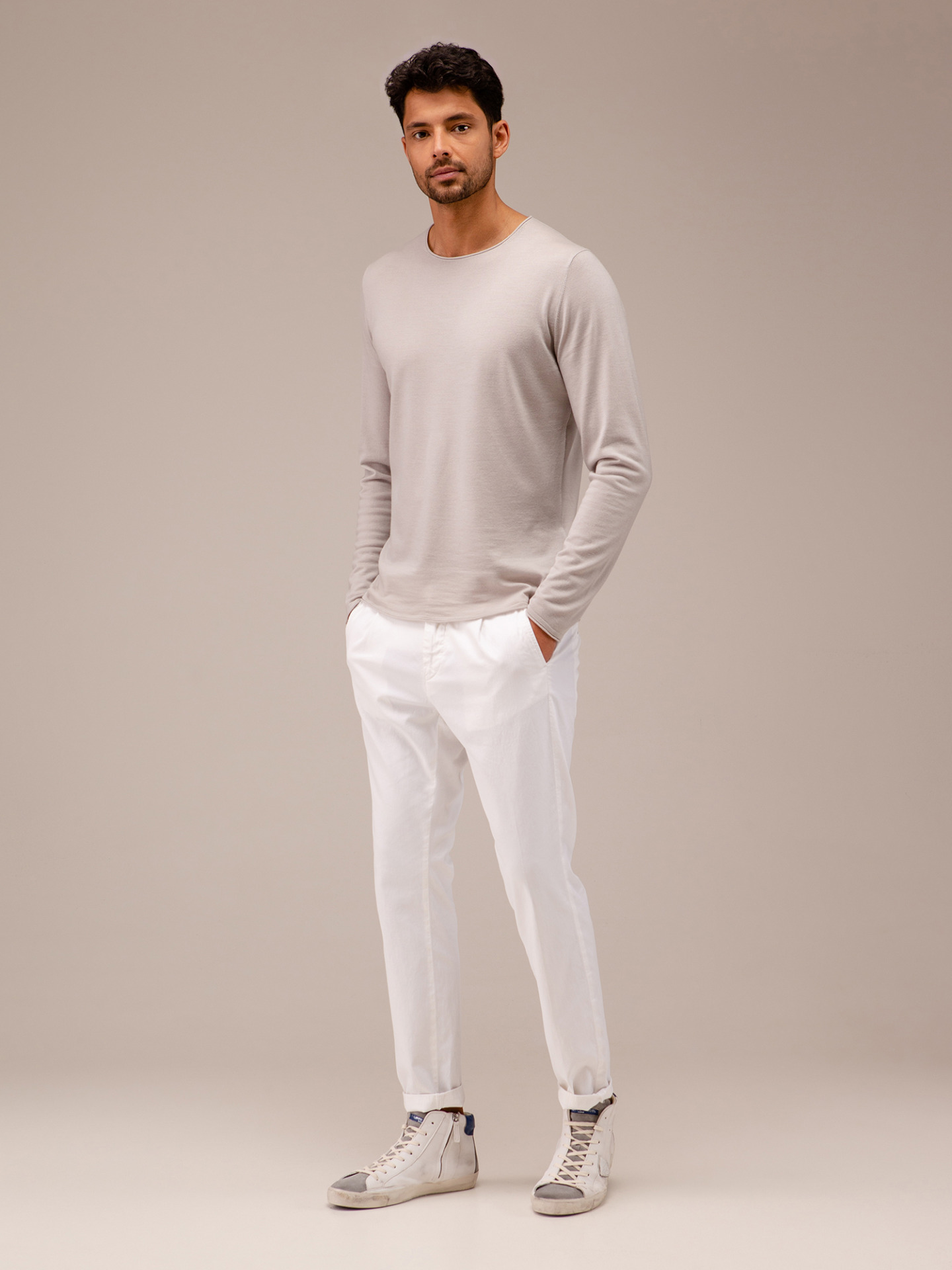 Detailansicht von Pullover aus Merinowolle von KIEFERMANN