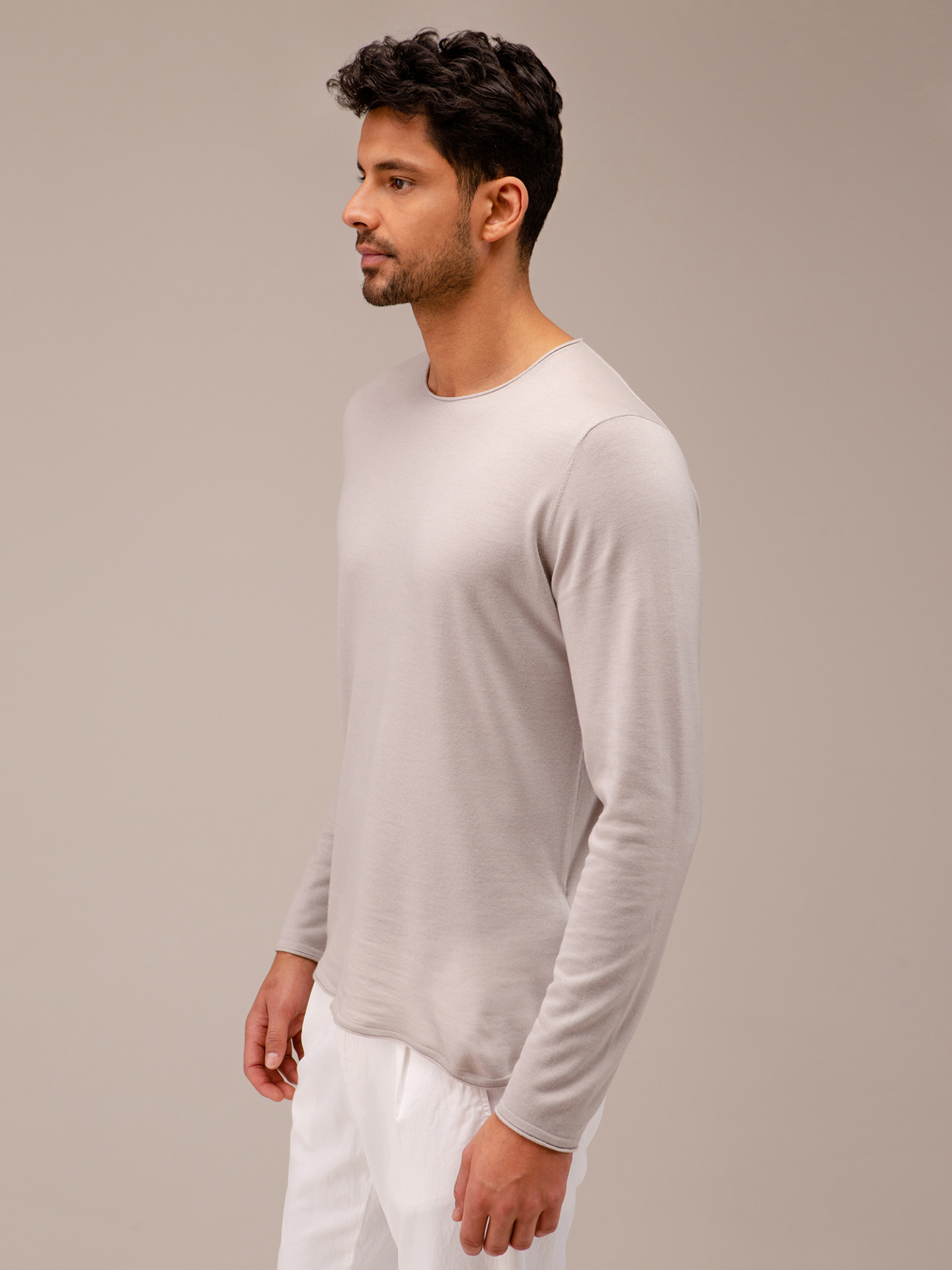 Detailansicht von Pullover aus Merinowolle von KIEFERMANN