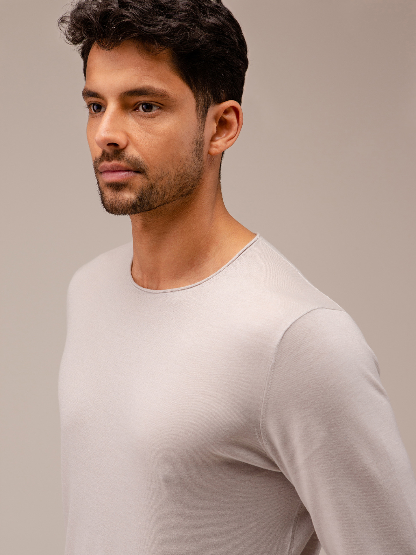 Detailansicht von Pullover aus Merinowolle von KIEFERMANN