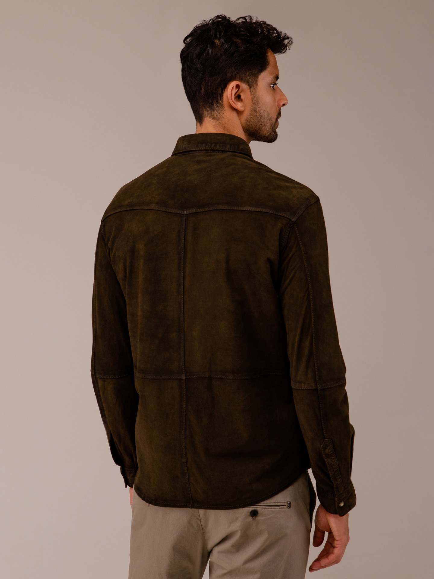 Detailansicht von Hemdjacke aus Leder von THE JACK LEATHERS