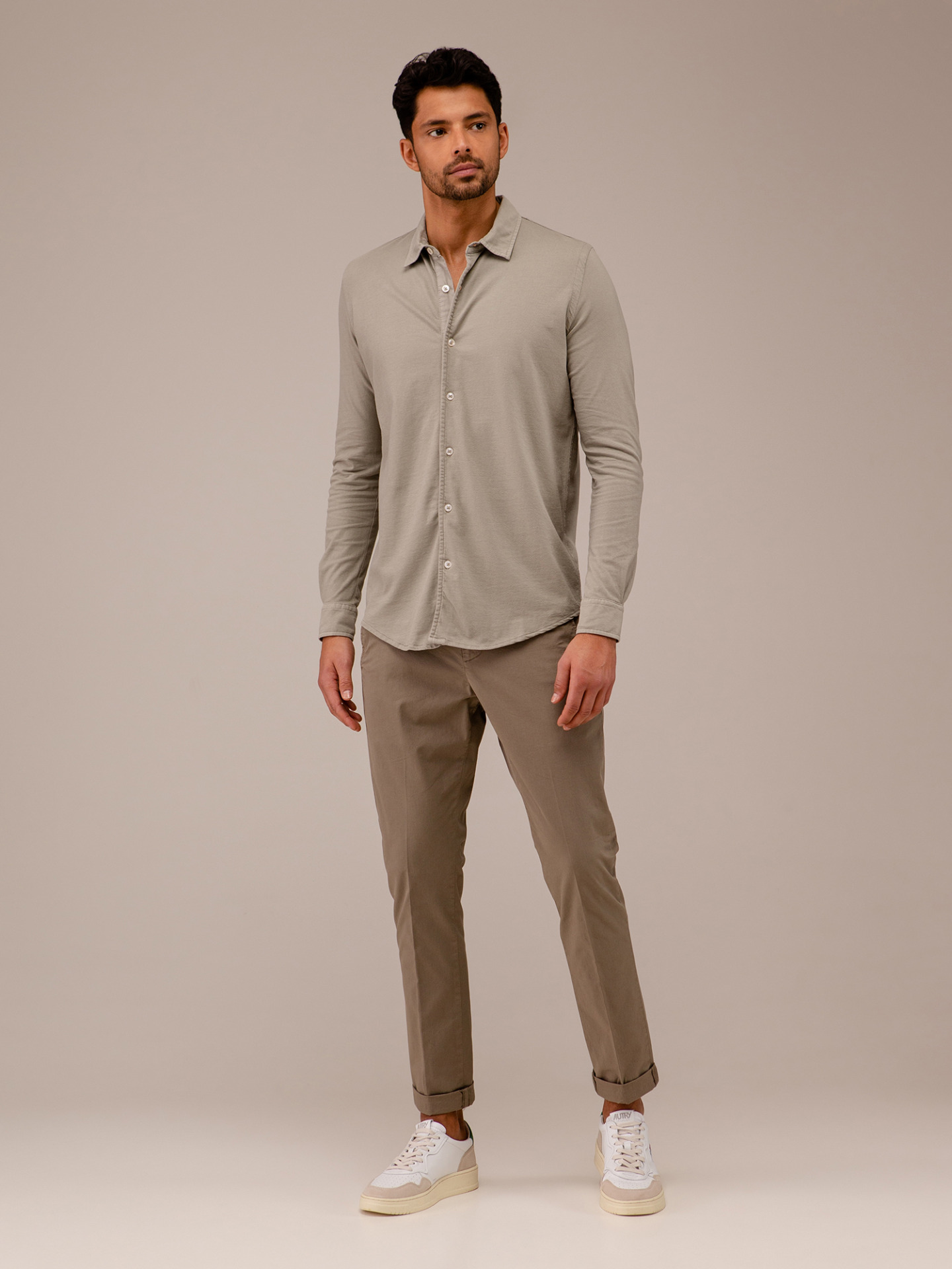 Detailansicht von Chinohose aus Baumwolle von DONDUP