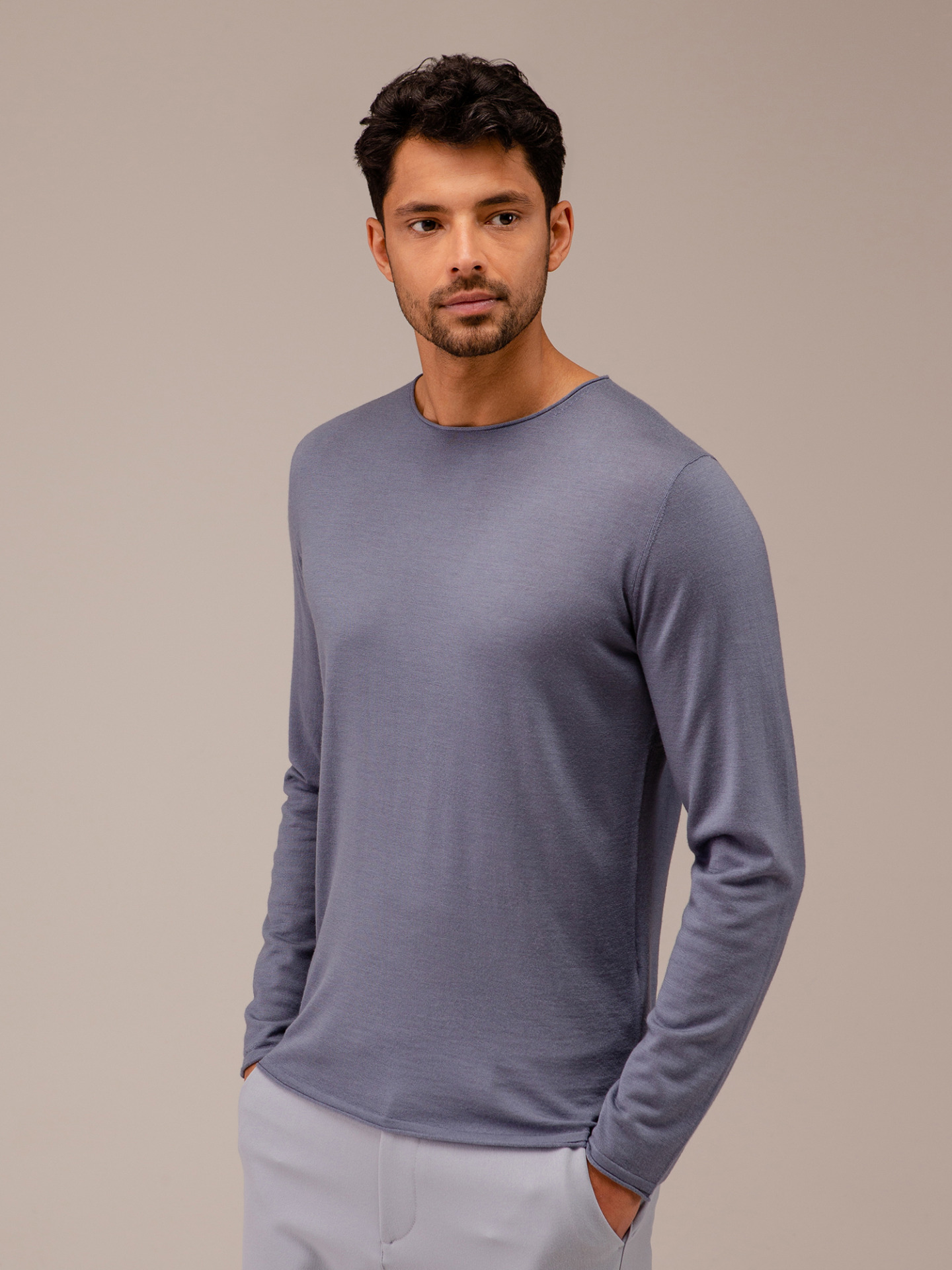 Detailansicht von Pullover aus Merinowolle von KIEFERMANN