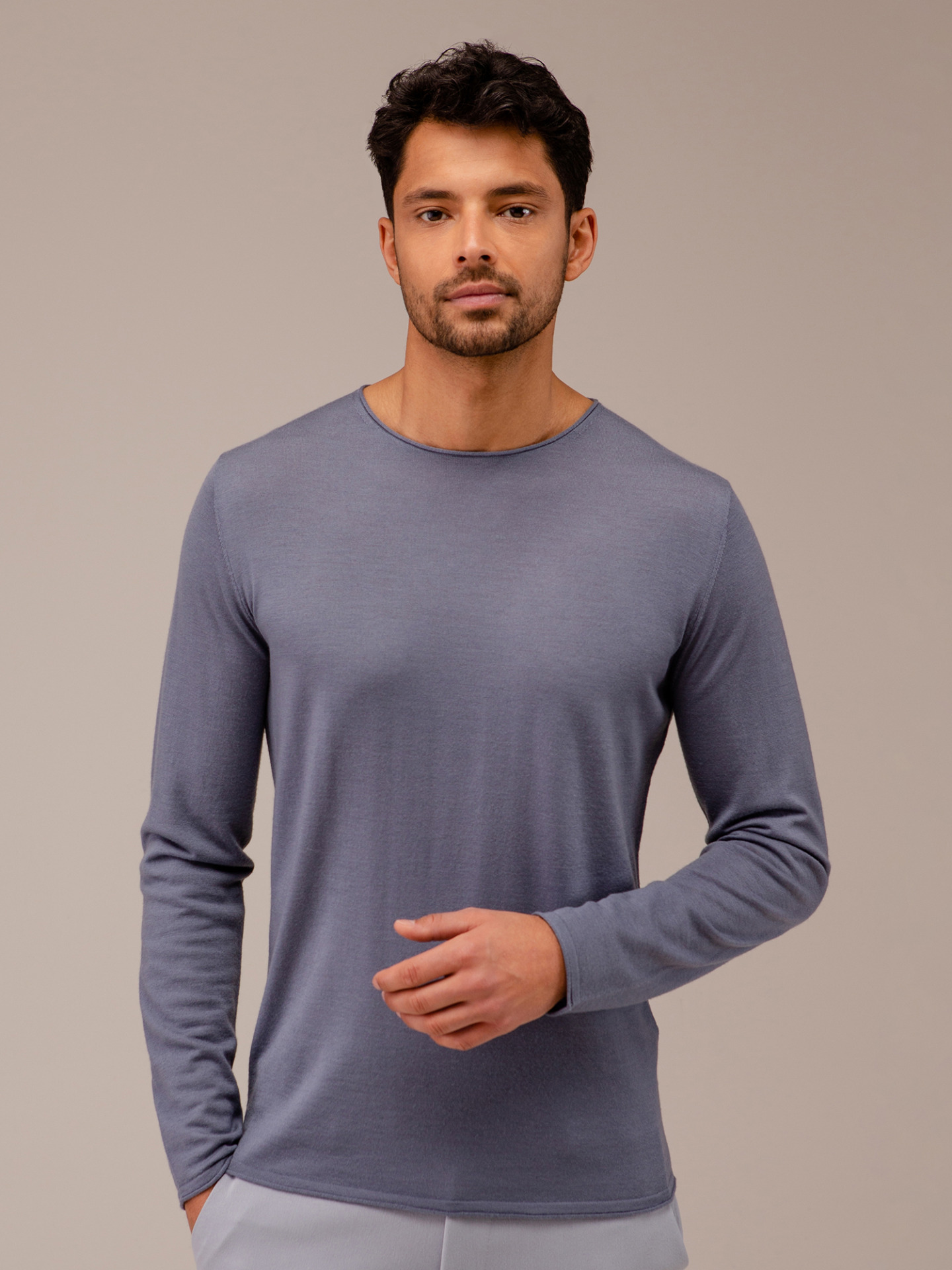 Detailansicht von Pullover aus Merinowolle von KIEFERMANN