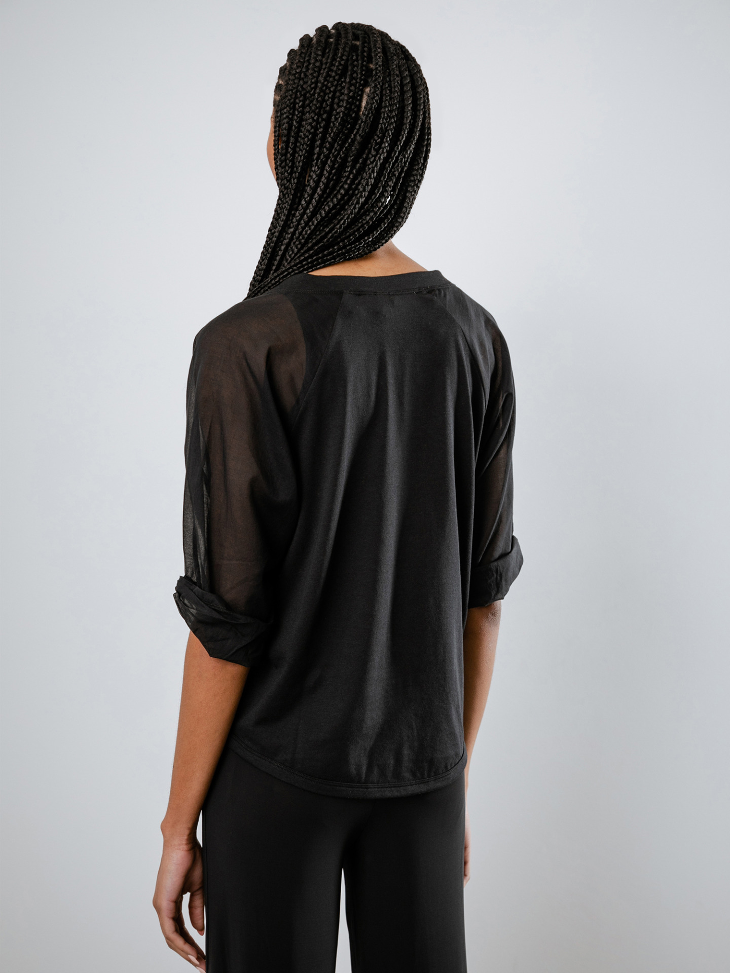 Detailansicht von Kurzarm-Strickjacke aus Baumwolle von 10 DAYS