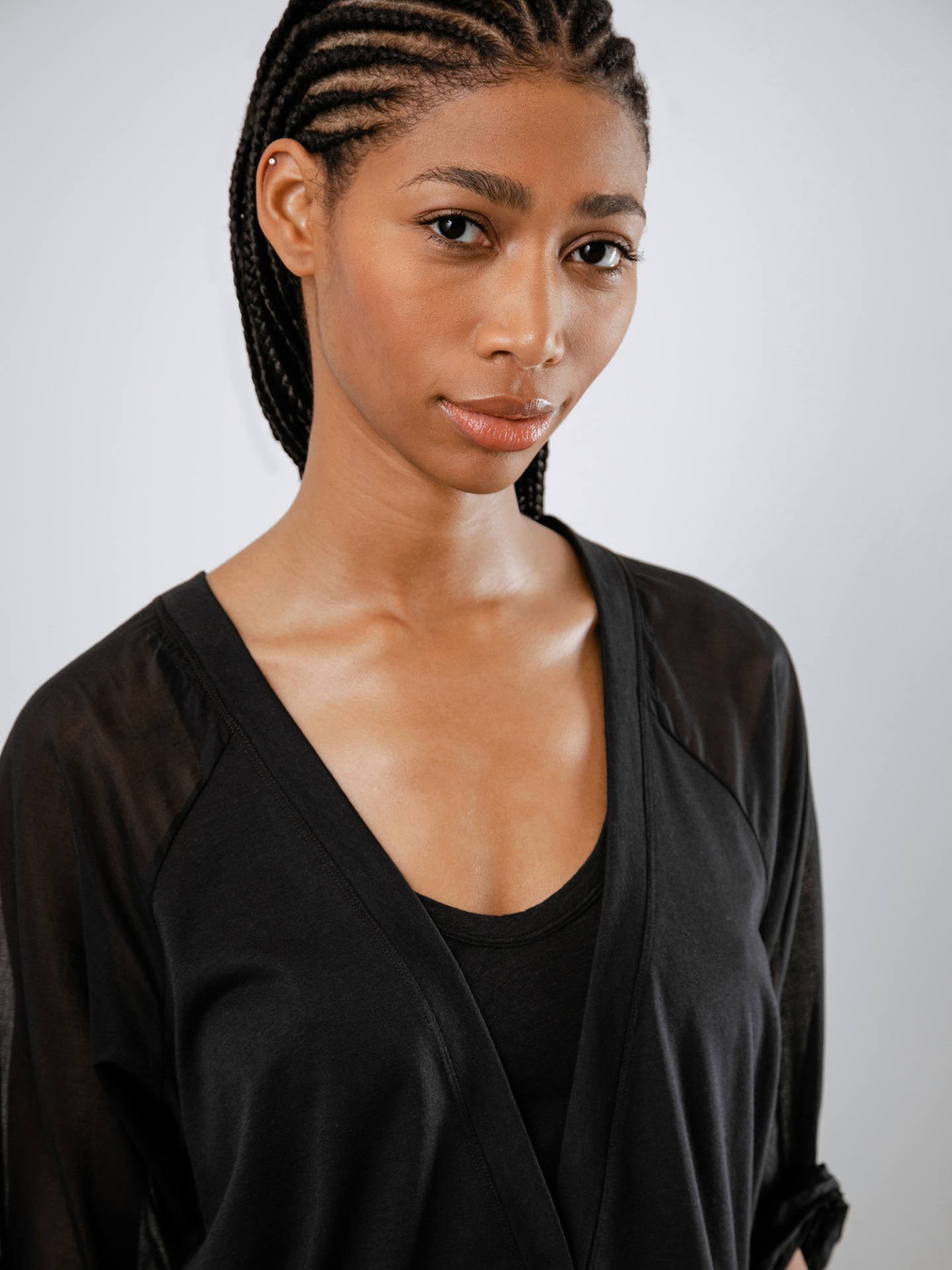 Detailansicht von Kurzarm-Strickjacke aus Baumwolle von 10 DAYS