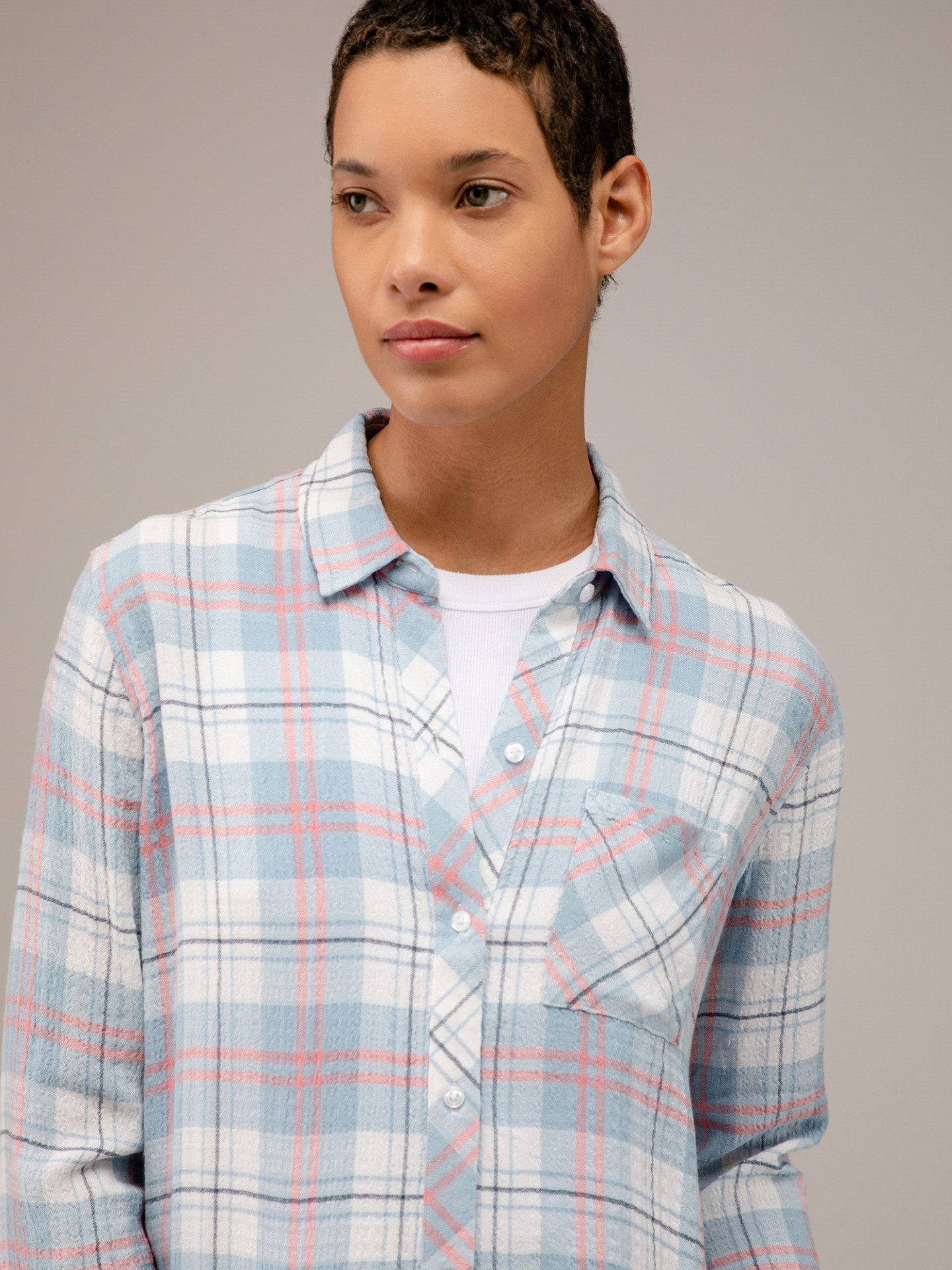 Detailansicht von Karobluse von RAILS