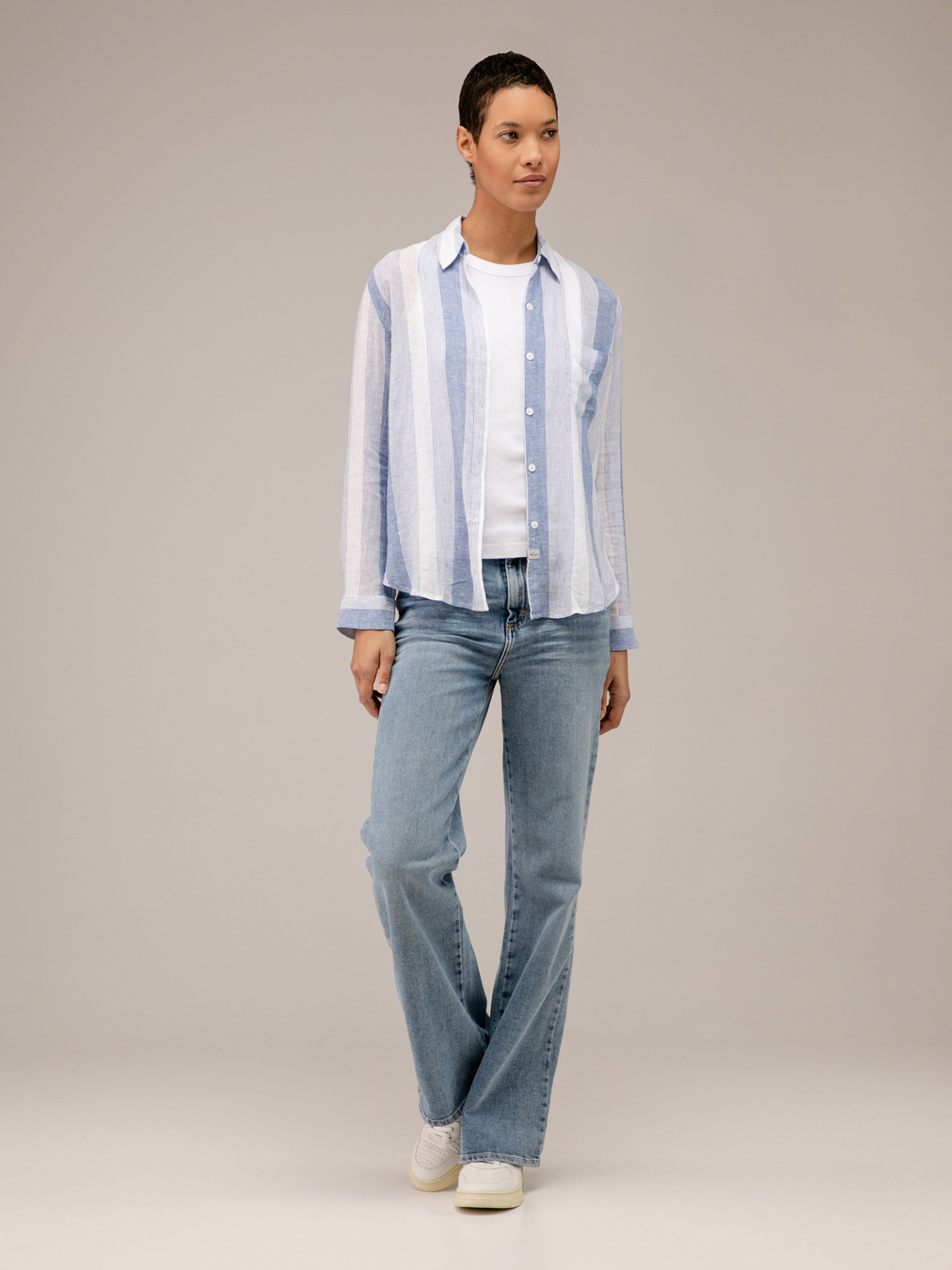 Detailansicht von Gestreifte Leinenbluse von RAILS