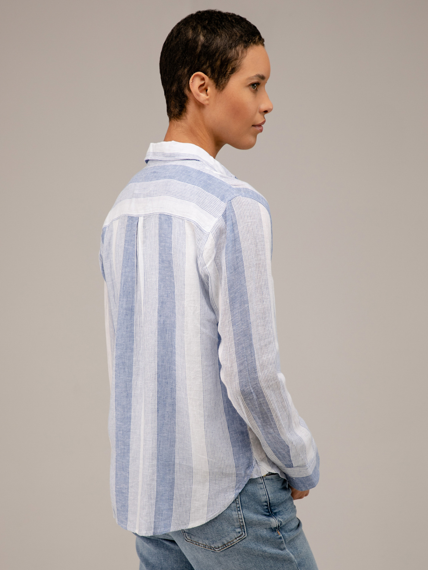 Detailansicht von Gestreifte Leinenbluse von RAILS