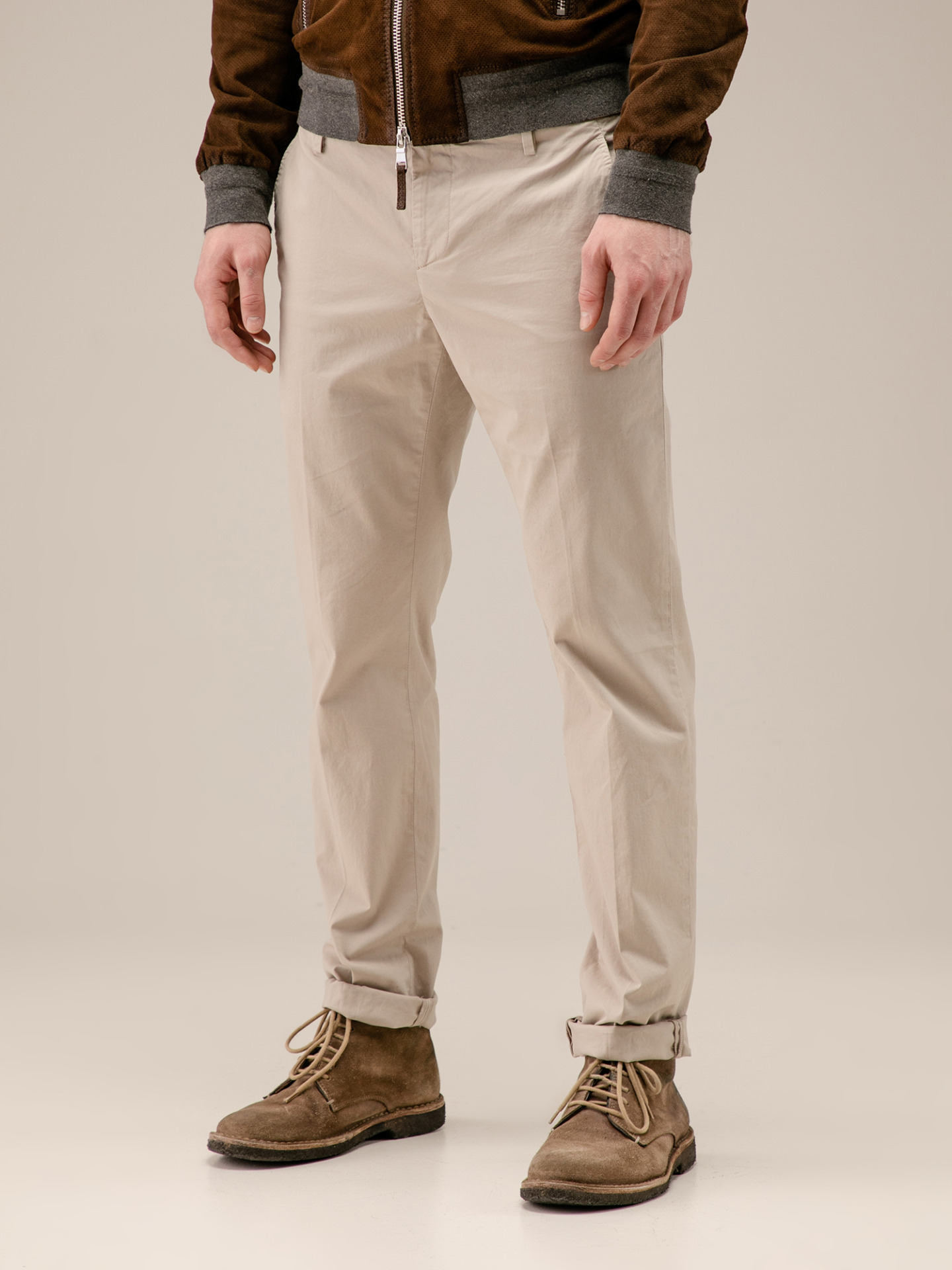 Detailansicht von Chinohose aus Baumwolle von DONDUP