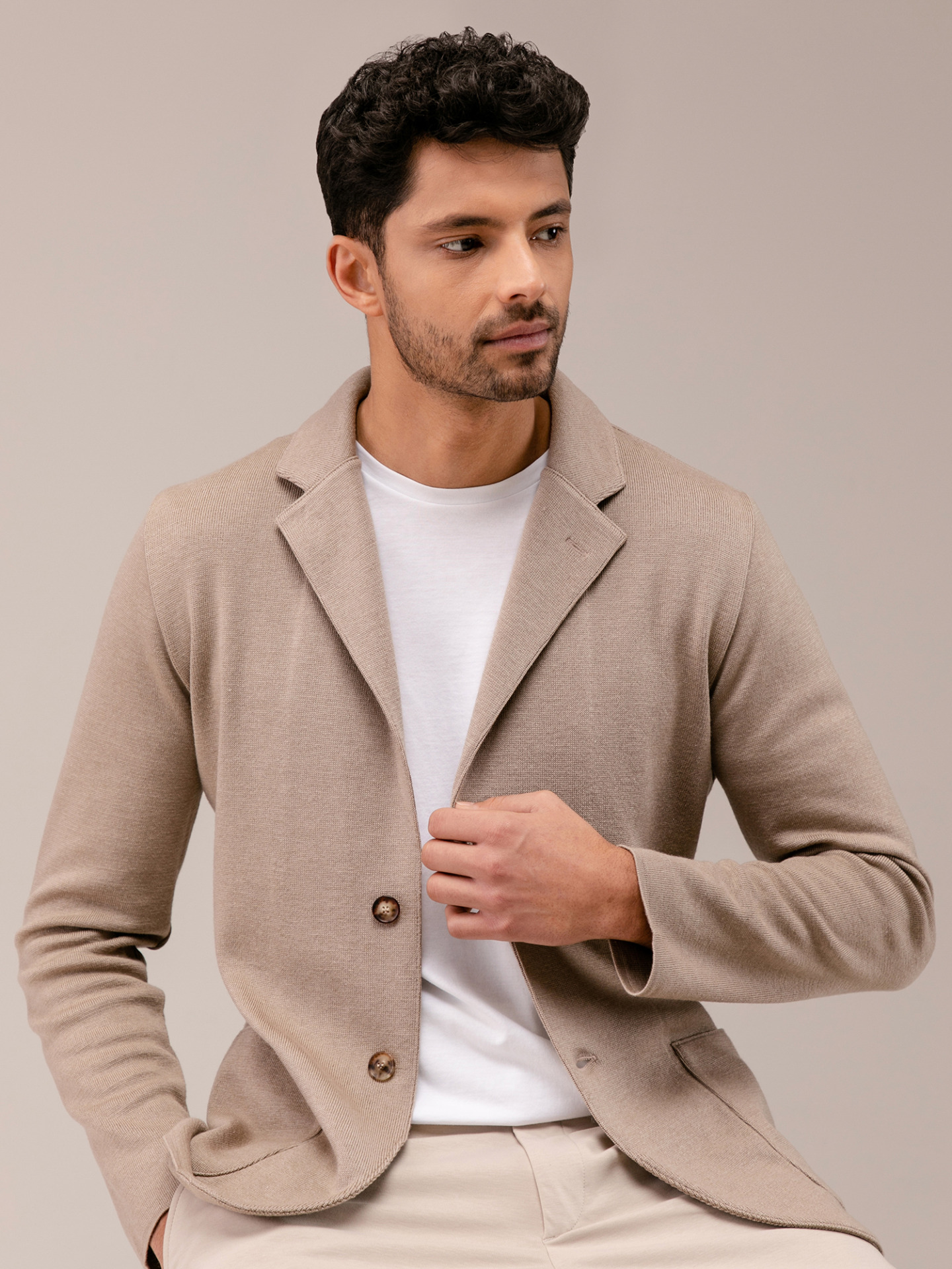 Detailansicht von Wollsakko von LARDINI