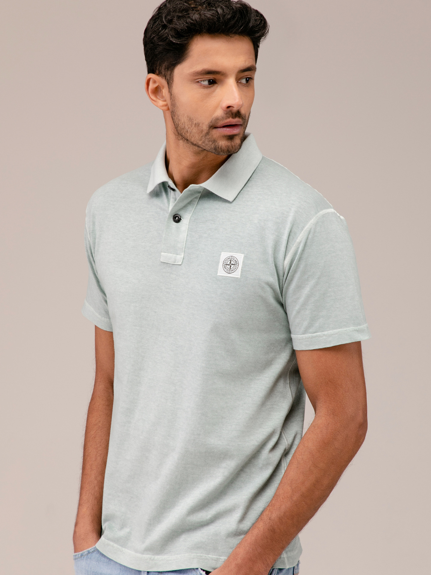 Detailansicht von Kurzarm-Poloshirt von STONE ISLAND