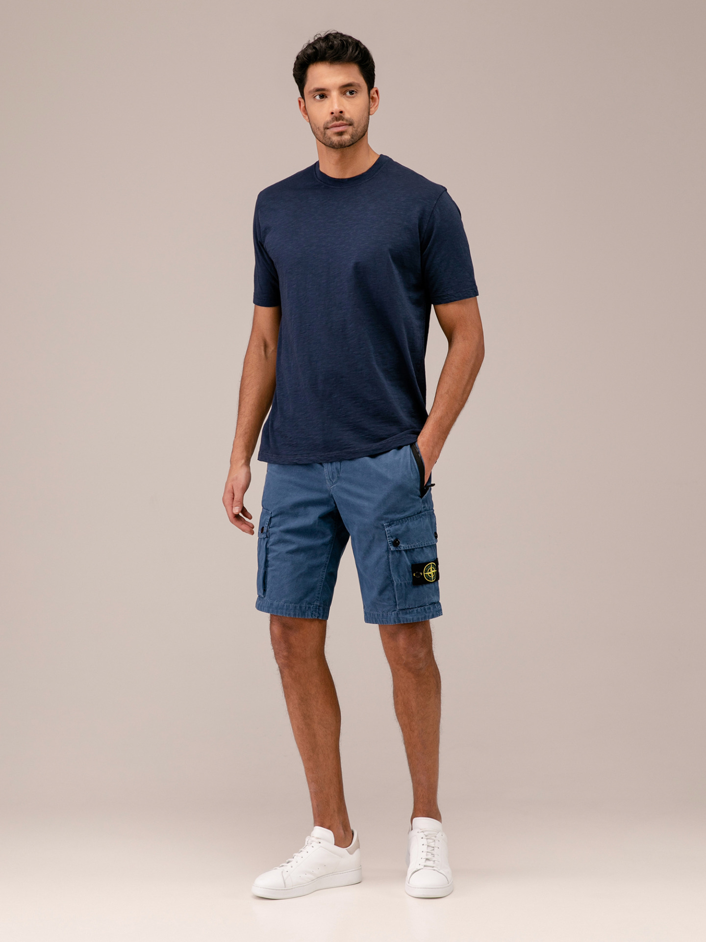 Detailansicht von Bermudas aus Baumwolle von STONE ISLAND