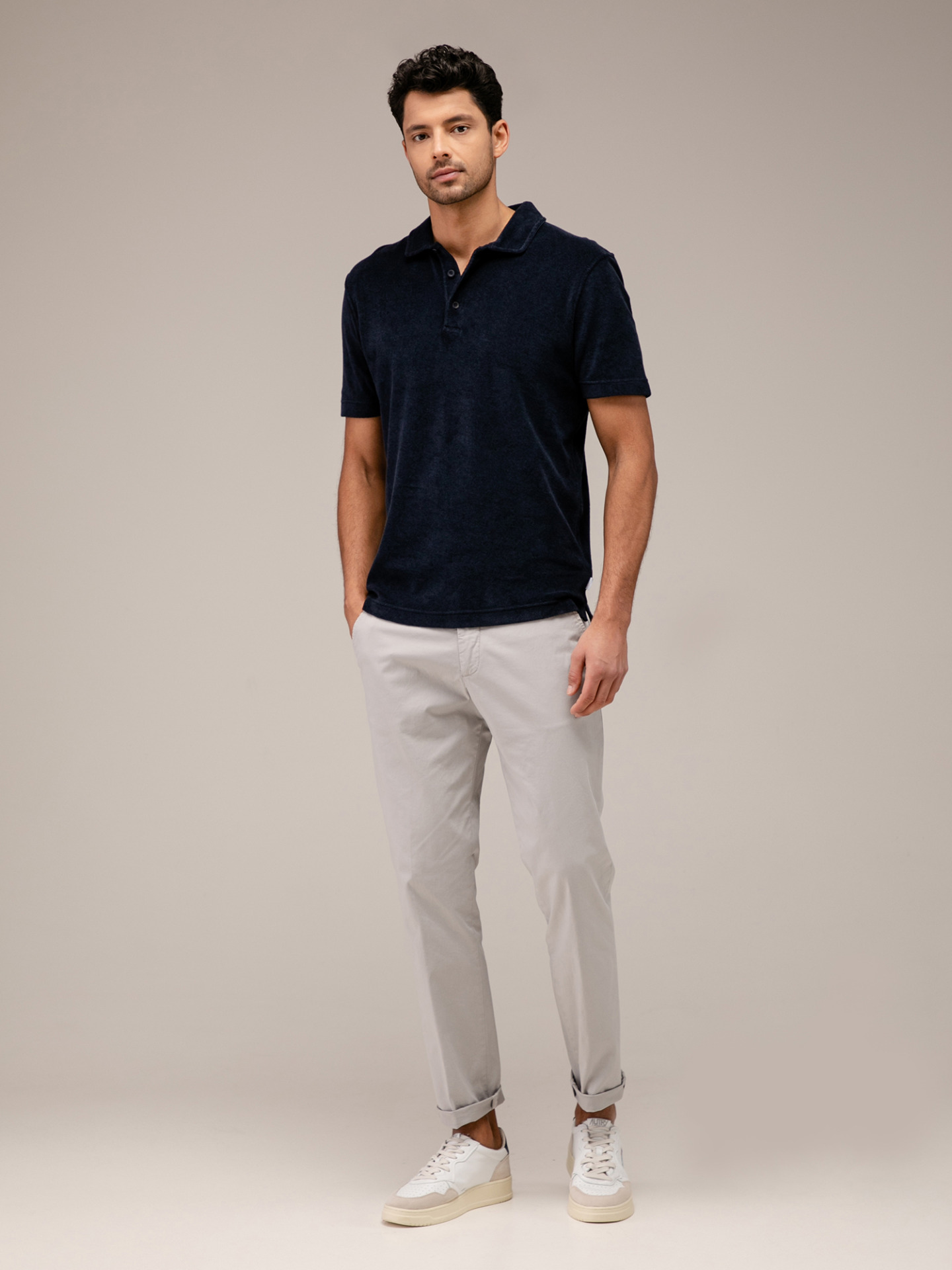 Detailansicht von Kurzarm-Poloshirt aus Baumwolle von 04651