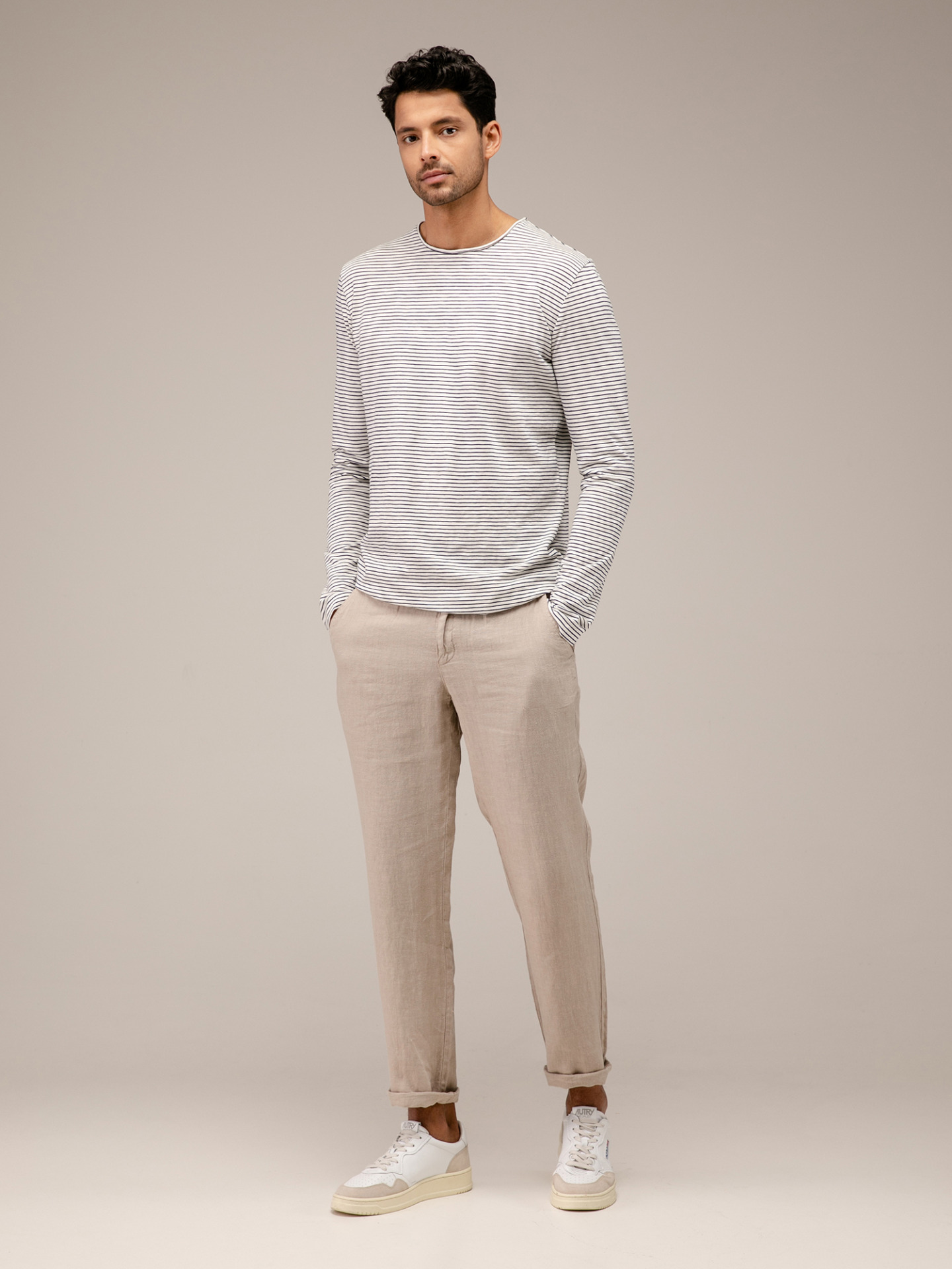 Detailansicht von Langarmshirt aus Baumwolle von KIEFERMANN