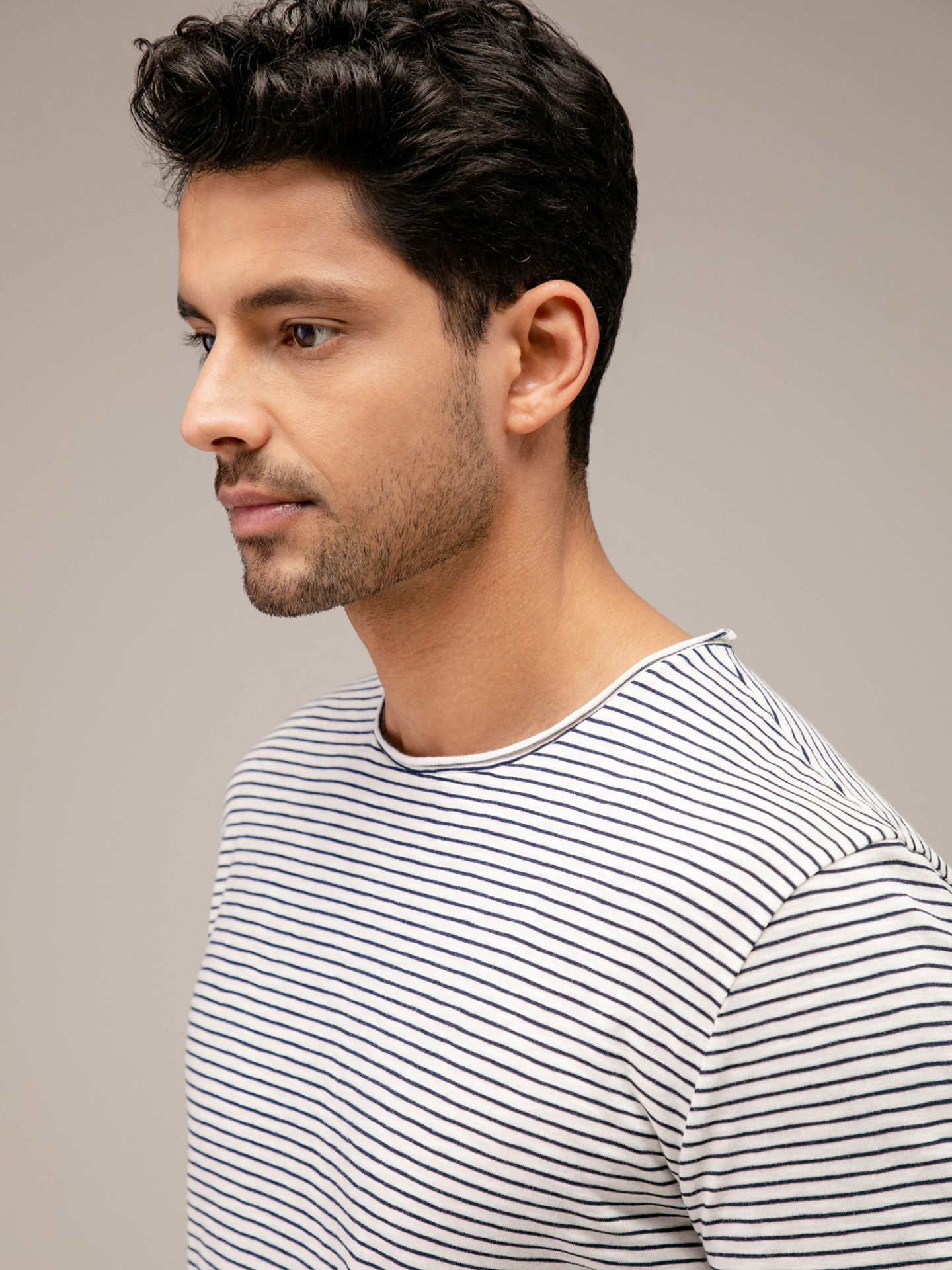 Detailansicht von Langarmshirt aus Baumwolle von KIEFERMANN