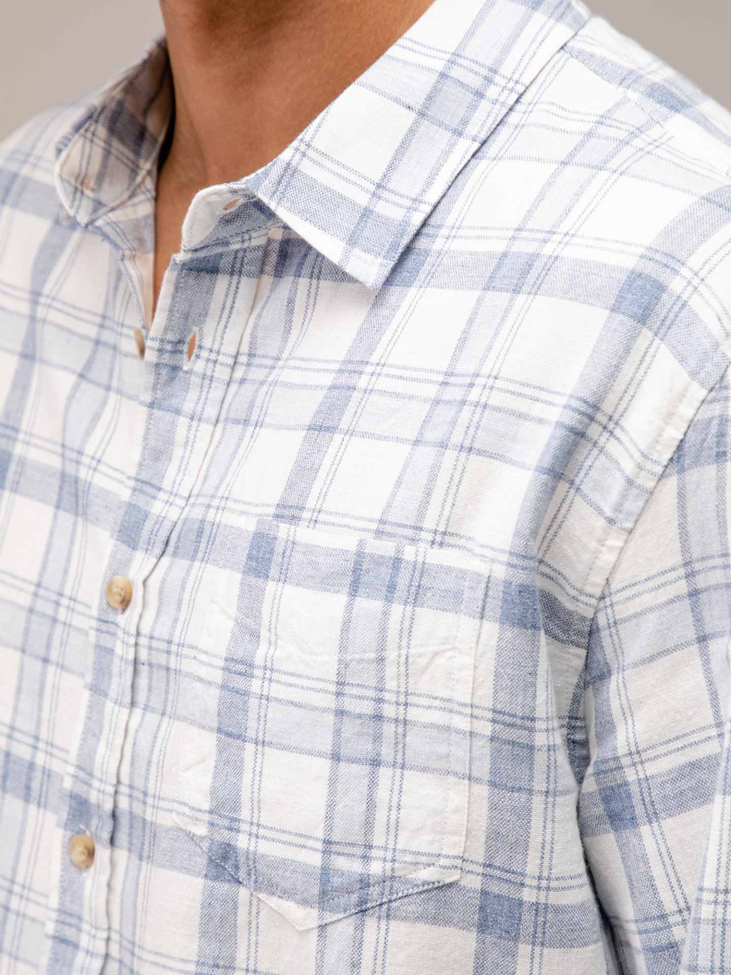 Detailansicht von Karohemd aus Baumwolle von RAILS