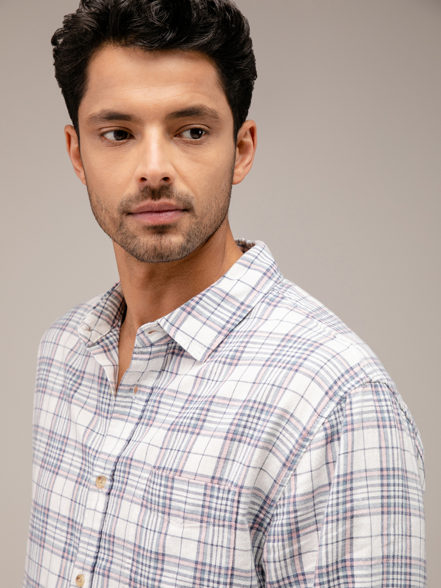 Detailansicht von Karohemd aus Baumwolle von RAILS