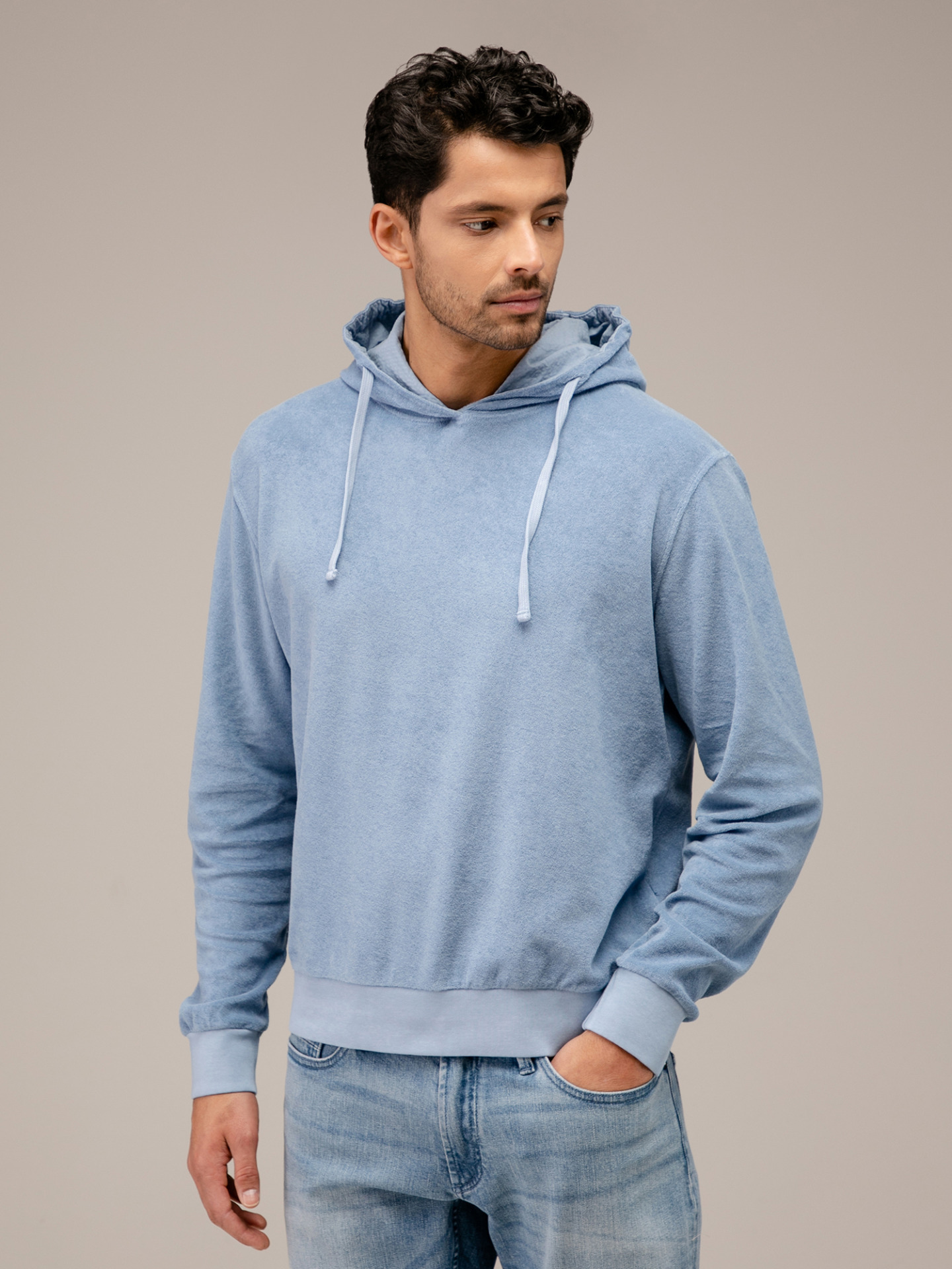 Detailansicht von Hoodie in Frotteeoptik von 04651