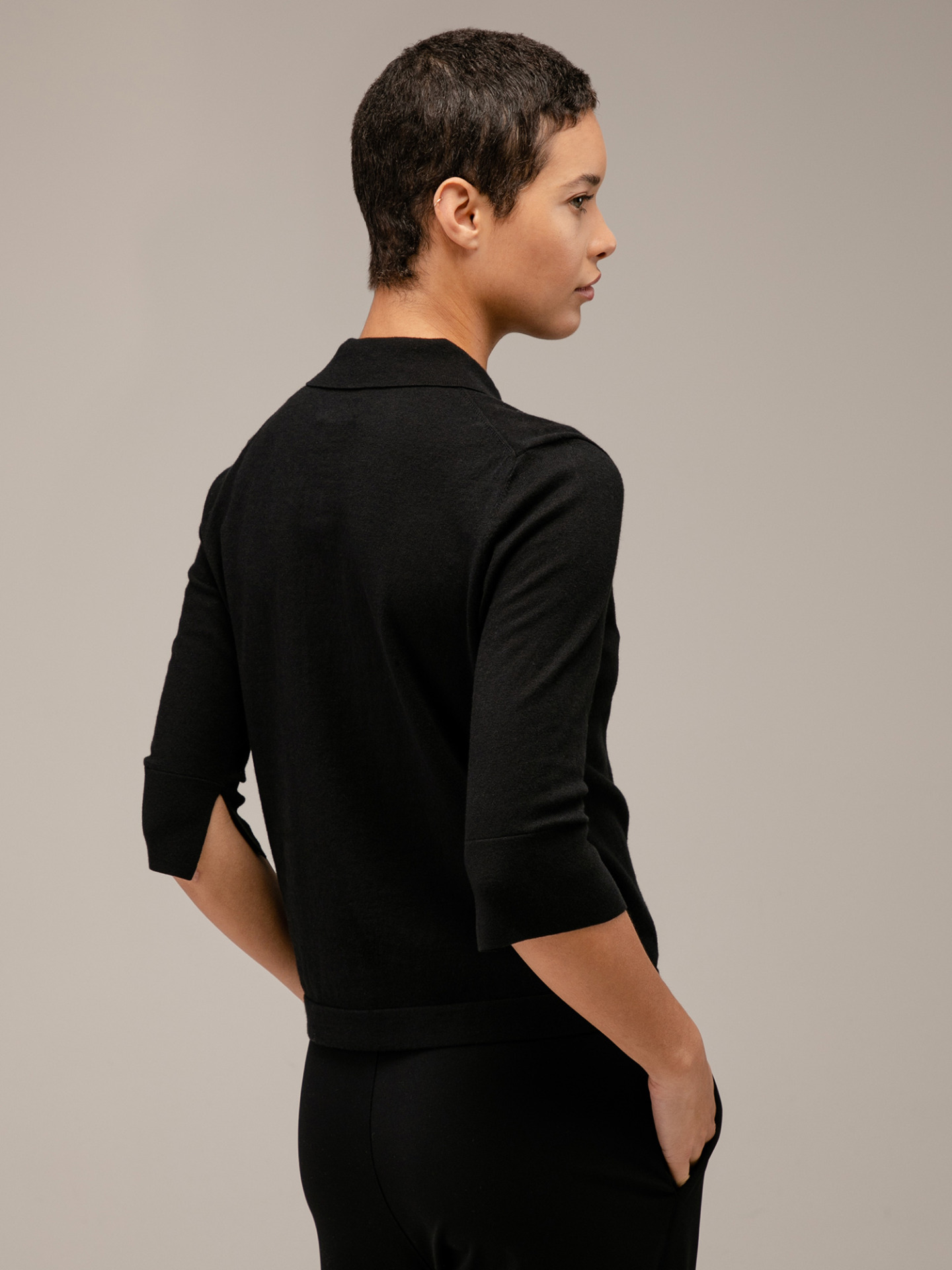 Detailansicht von Pullover aus Baumwolle mit 3/4-Arm von ALLUDE