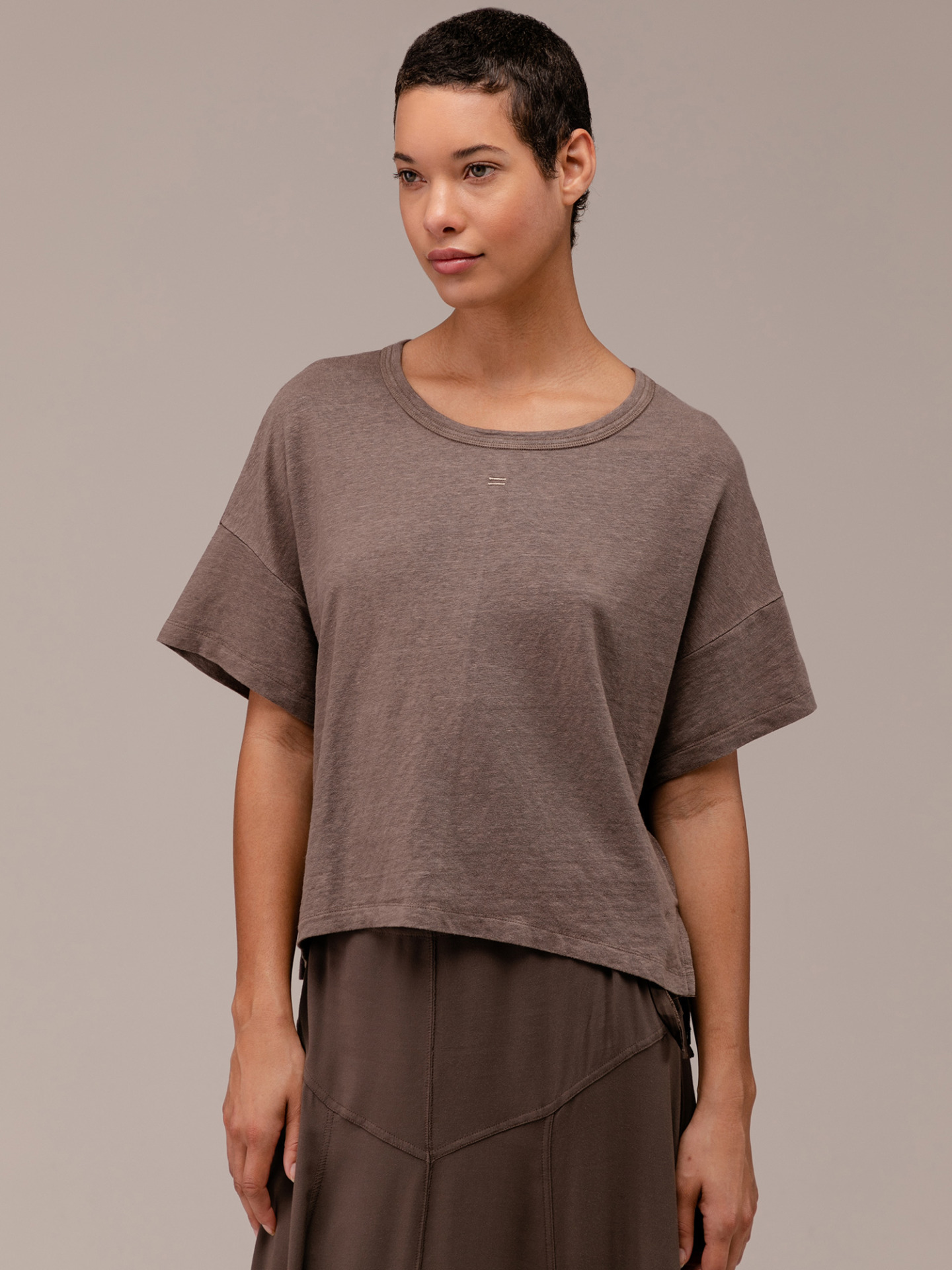 Detailansicht von Oversized T-Shirt aus Leinen von 10 DAYS